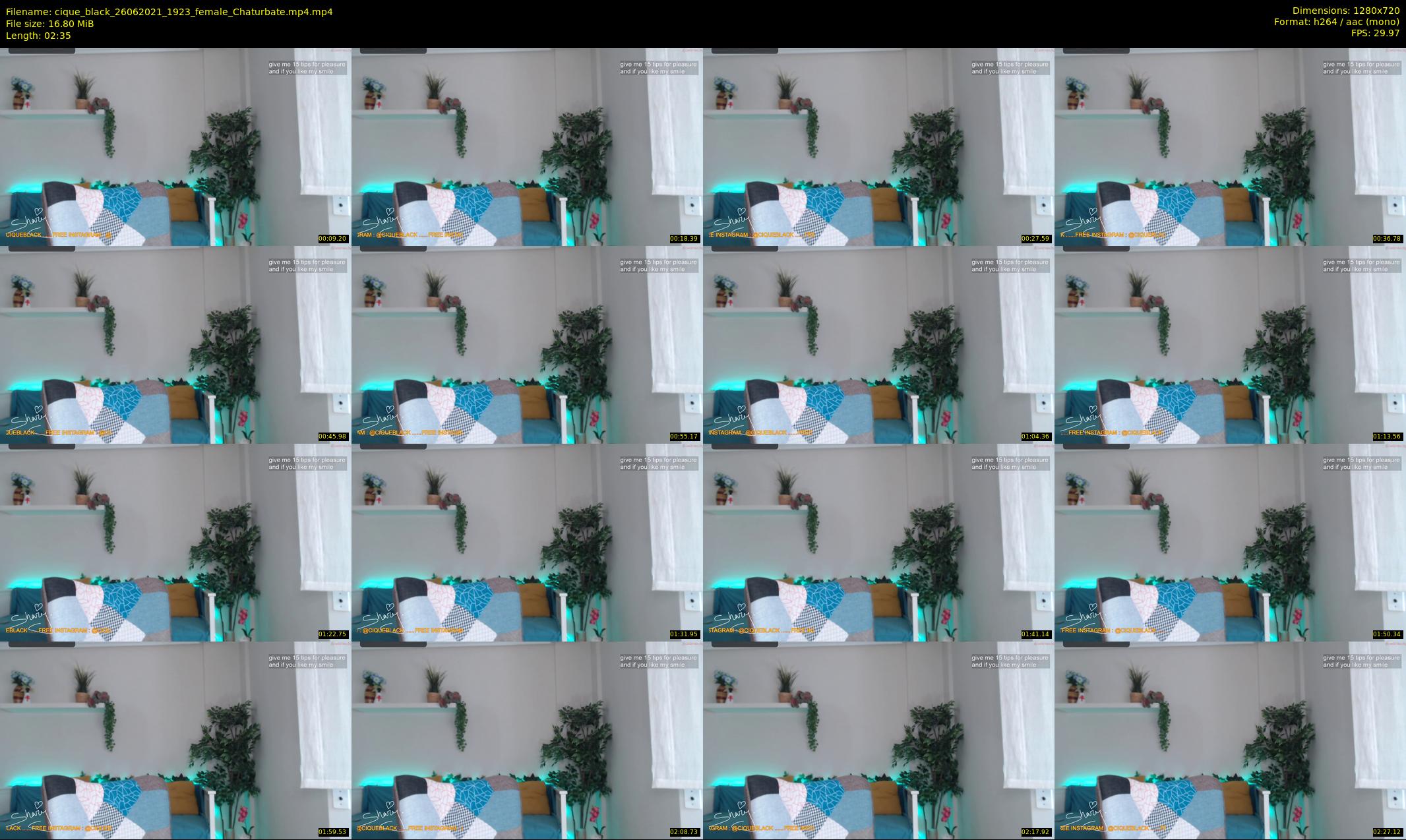 cique_black — 3 minute Chaturbate female cam show recording, 720p, Jun 26, 2021