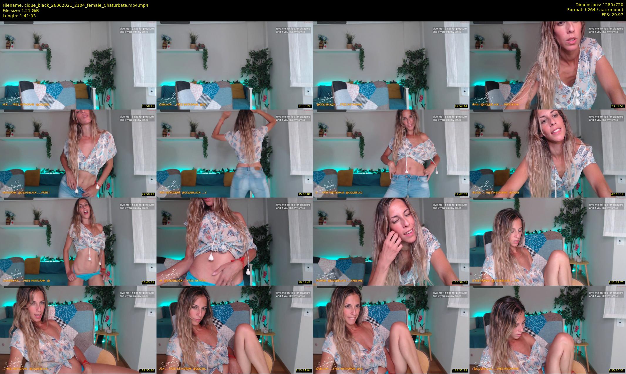 cique_black — 102 minute Chaturbate female cam show recording, 720p, Jun 26, 2021