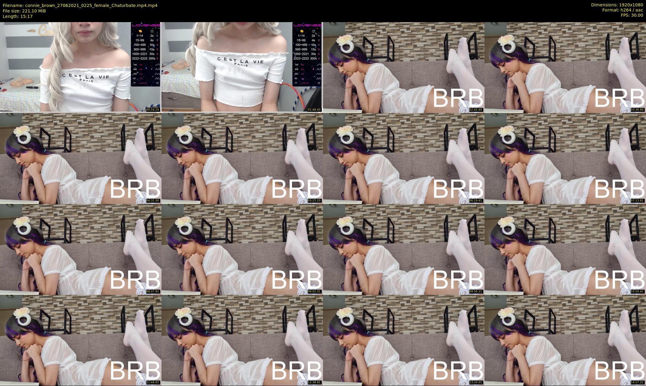 connie_brown — 16 minute Chaturbate female cam show recording, 1080p, Jun 27, 2021