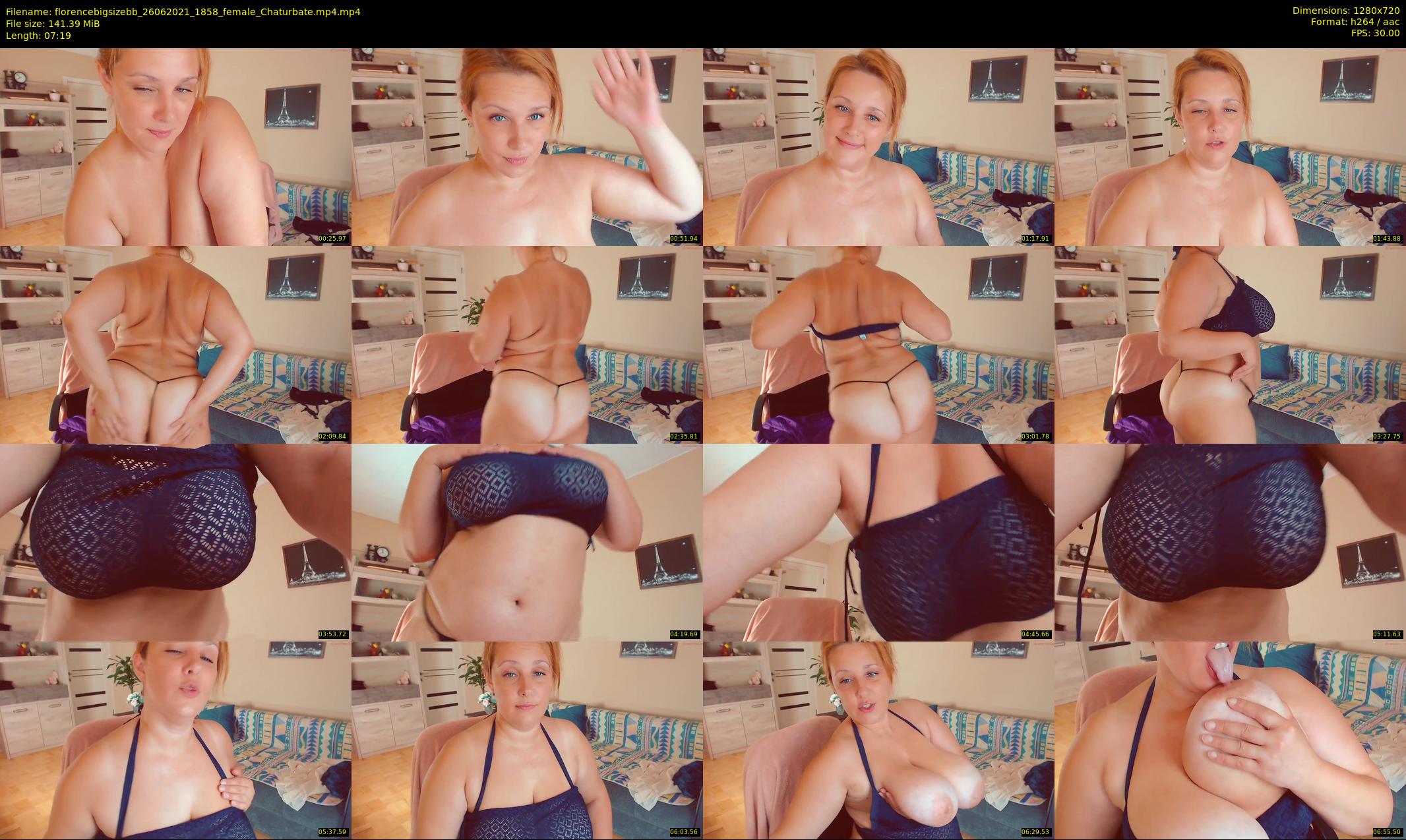 florencebigsizebb — 8 minute Chaturbate female cam show recording, 720p, Jun 26, 2021
