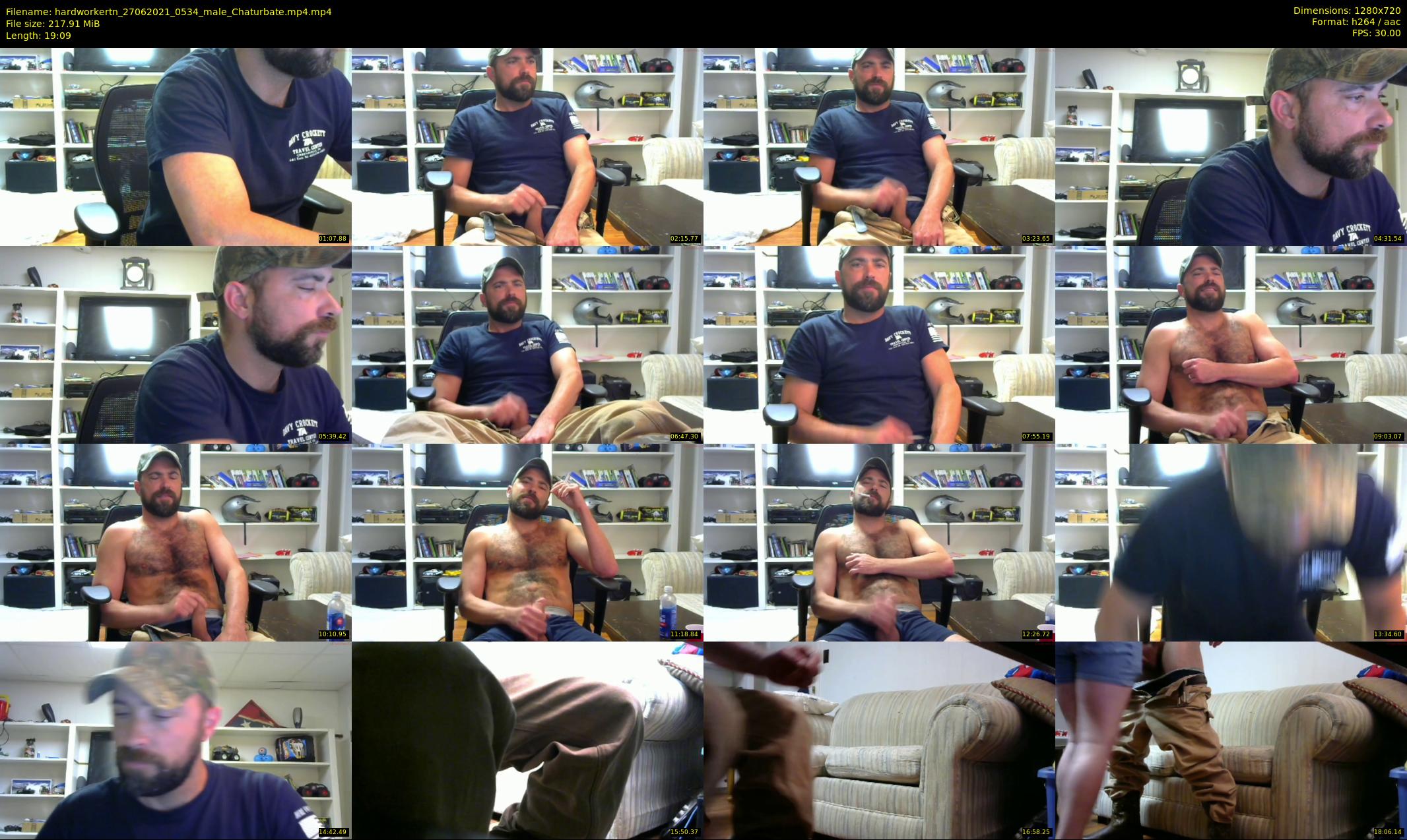 hardworkertn — 20 minute Chaturbate male cam show recording, 720p, Jun 27, 2021
