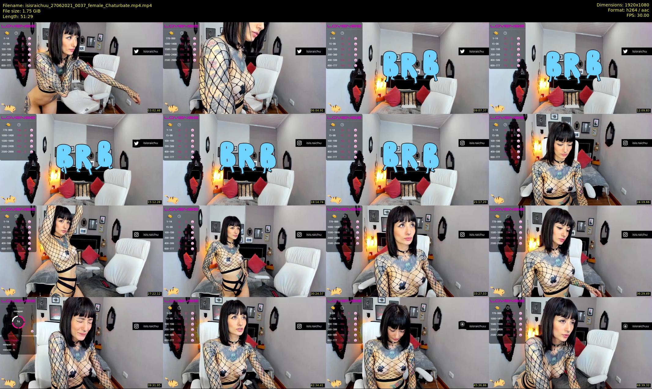 isisraichuu — 52 minute Chaturbate female cam show recording, 1080p, Jun 27, 2021