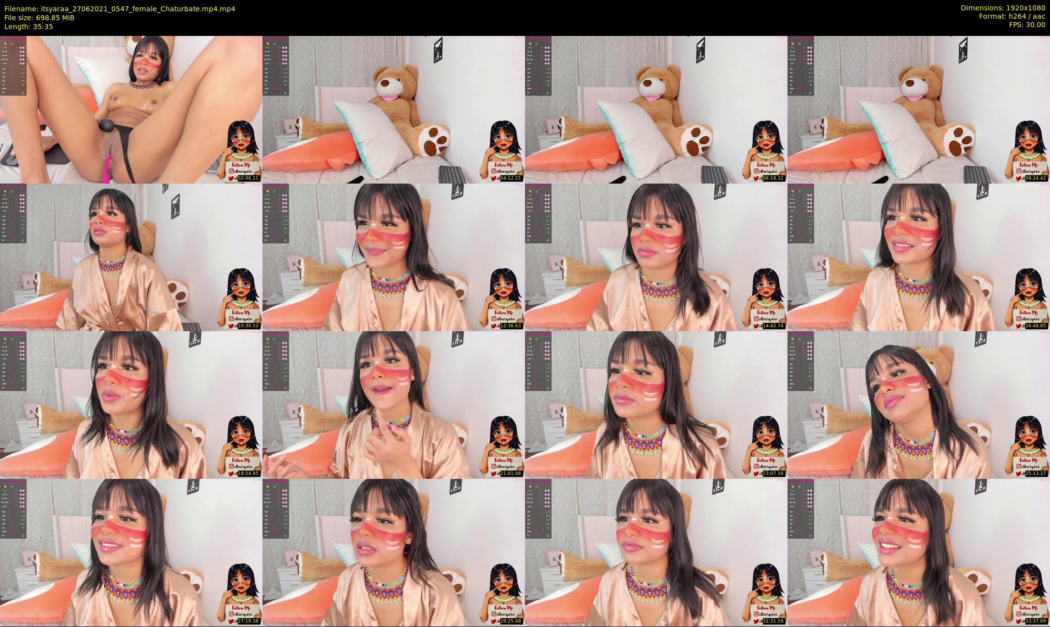 itsyaraa — 36 minute Chaturbate female cam show recording, 1080p, Jun 27, 2021