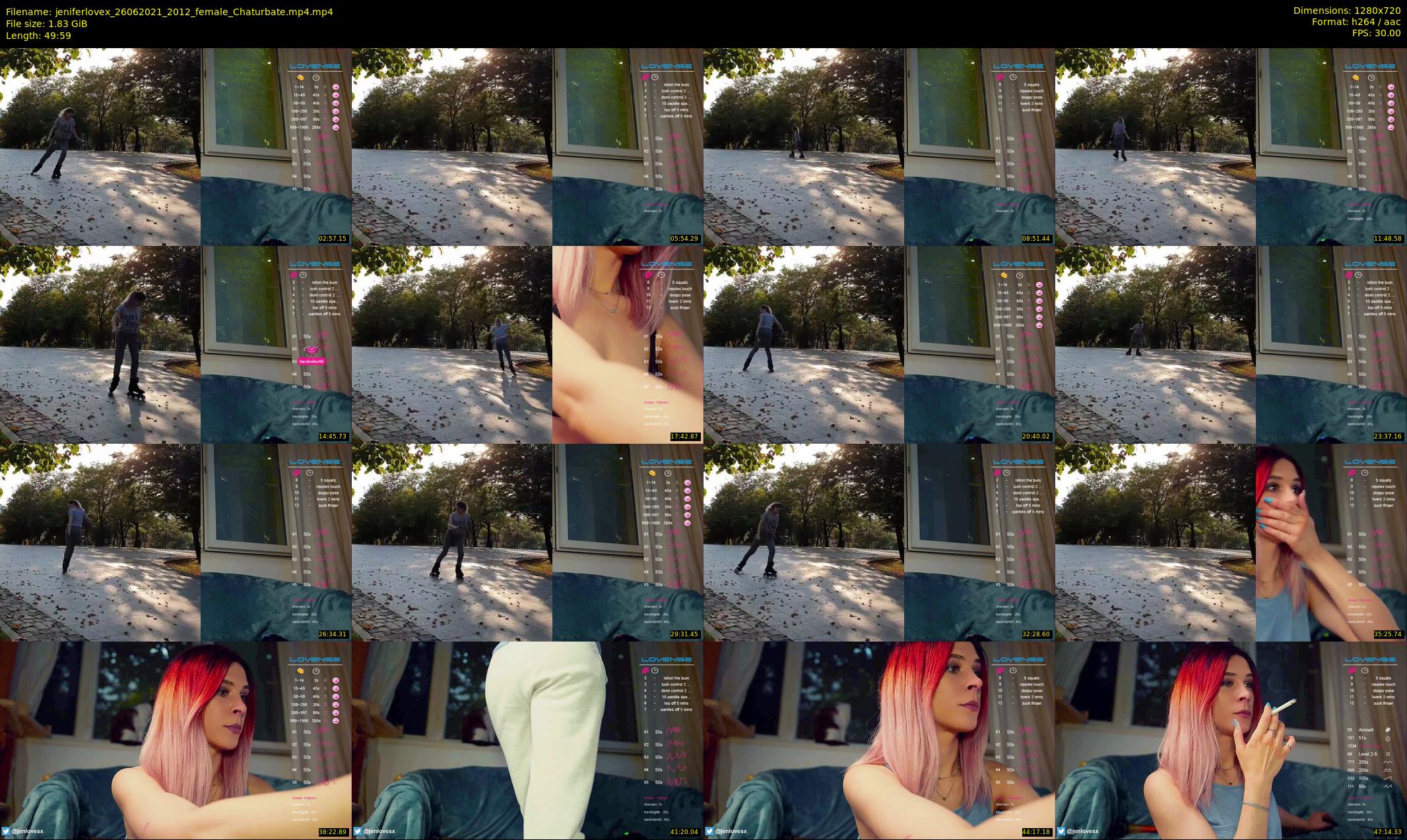 jeniferlovex — 50 minute Chaturbate female cam show recording, 720p, Jun 26, 2021