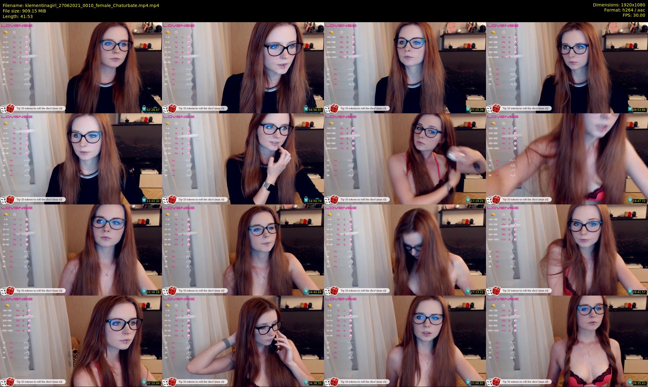 klementinagirl — 42 minute Chaturbate female cam show recording, 1080p, Jun 27, 2021