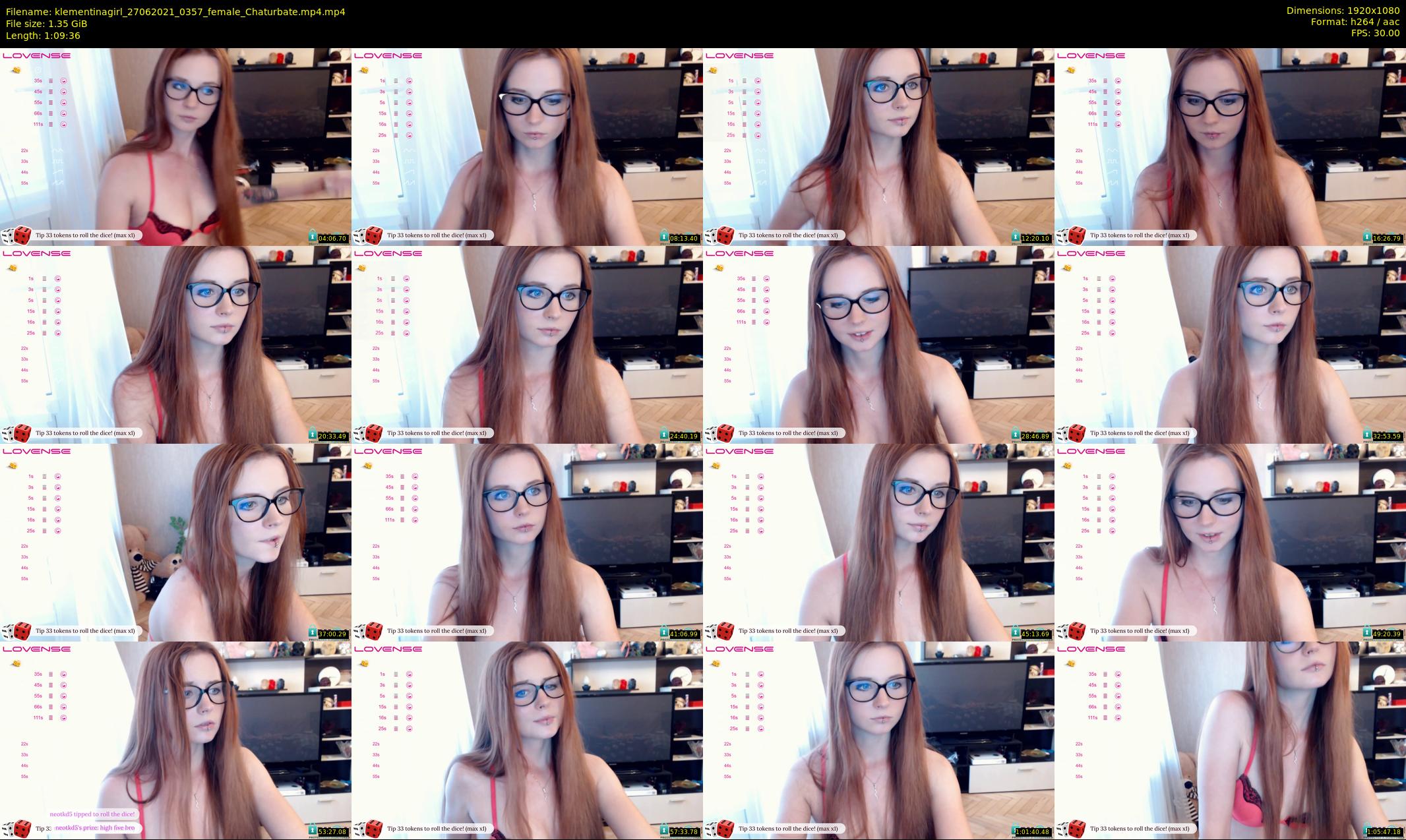 klementinagirl — 70 minute Chaturbate female cam show recording, 1080p, Jun 27, 2021