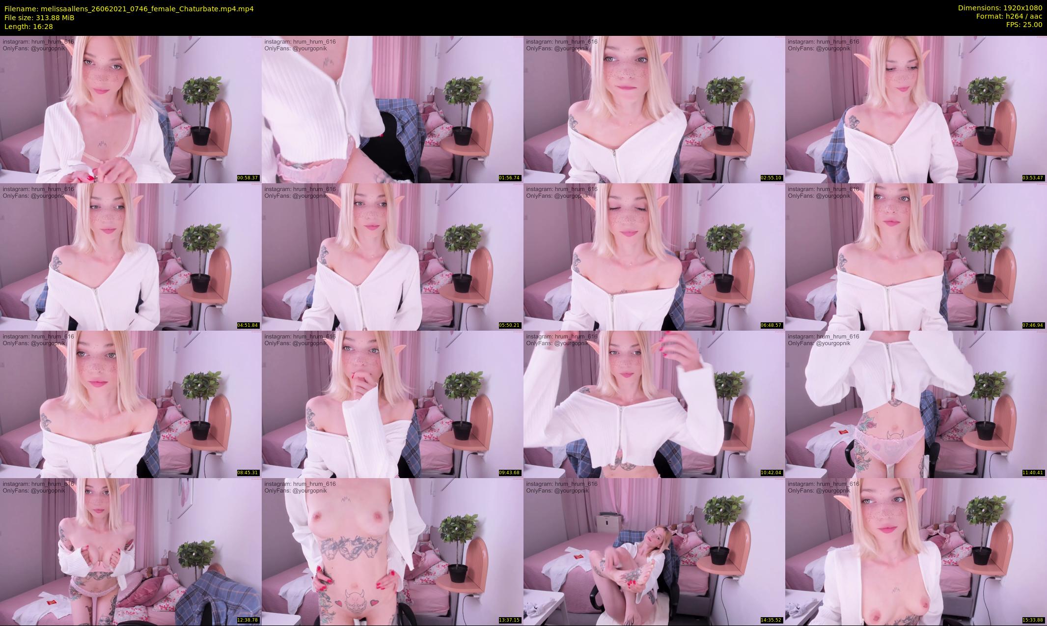 melissaallens — 17 minute Chaturbate female cam show recording, 1080p, Jun 26, 2021