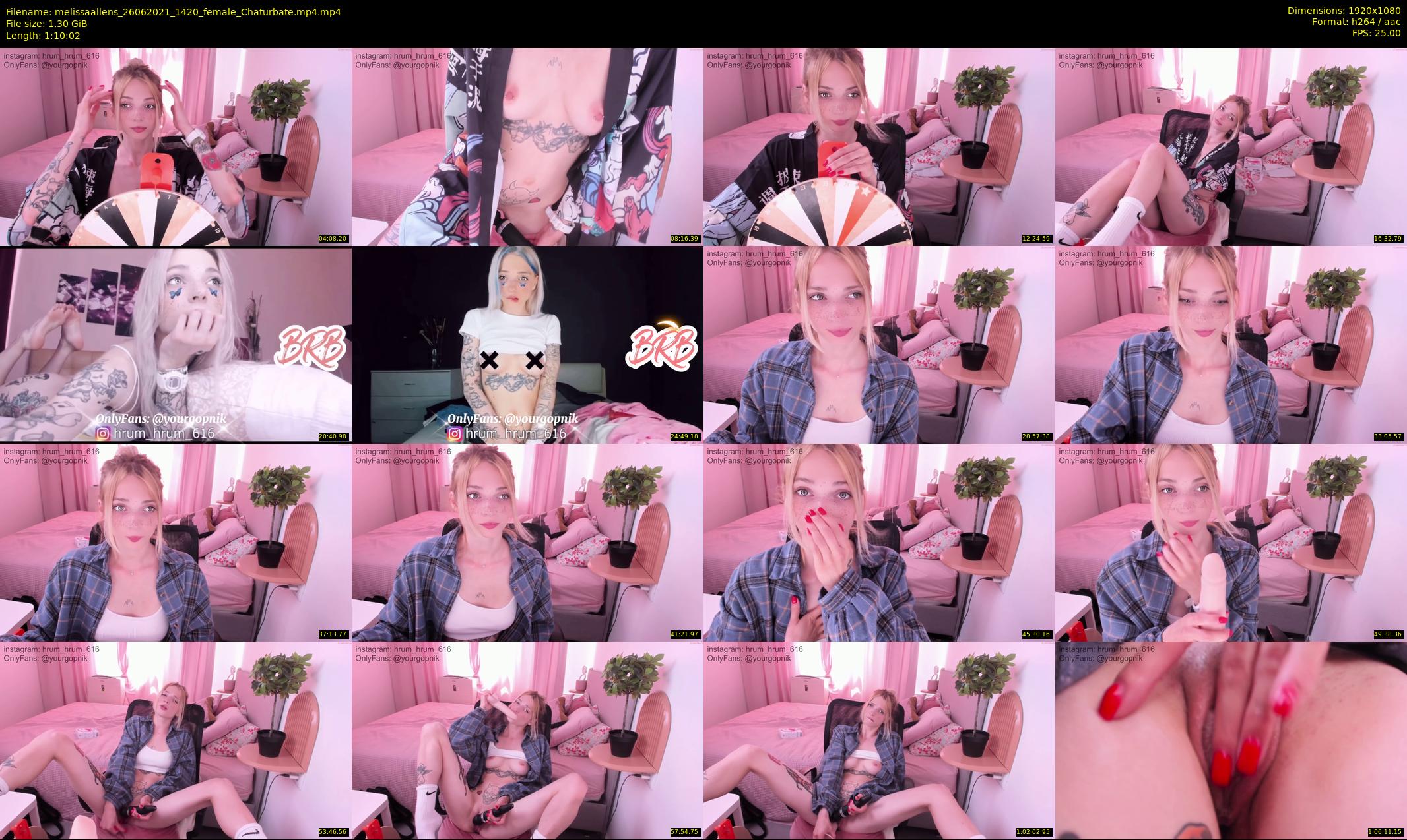 melissaallens — 71 minute Chaturbate female cam show recording, 1080p, Jun 26, 2021