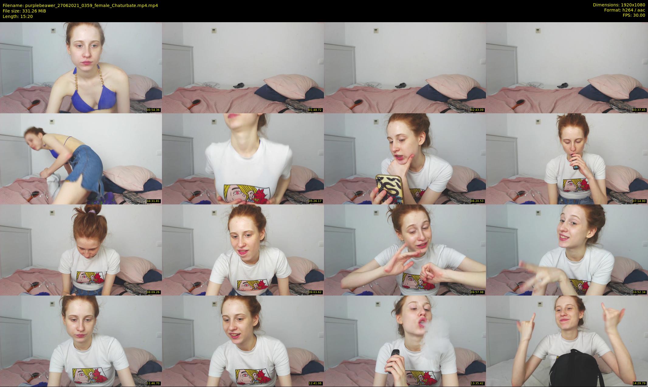 purplebeawer — 16 minute Chaturbate female cam show recording, 1080p, Jun 27, 2021