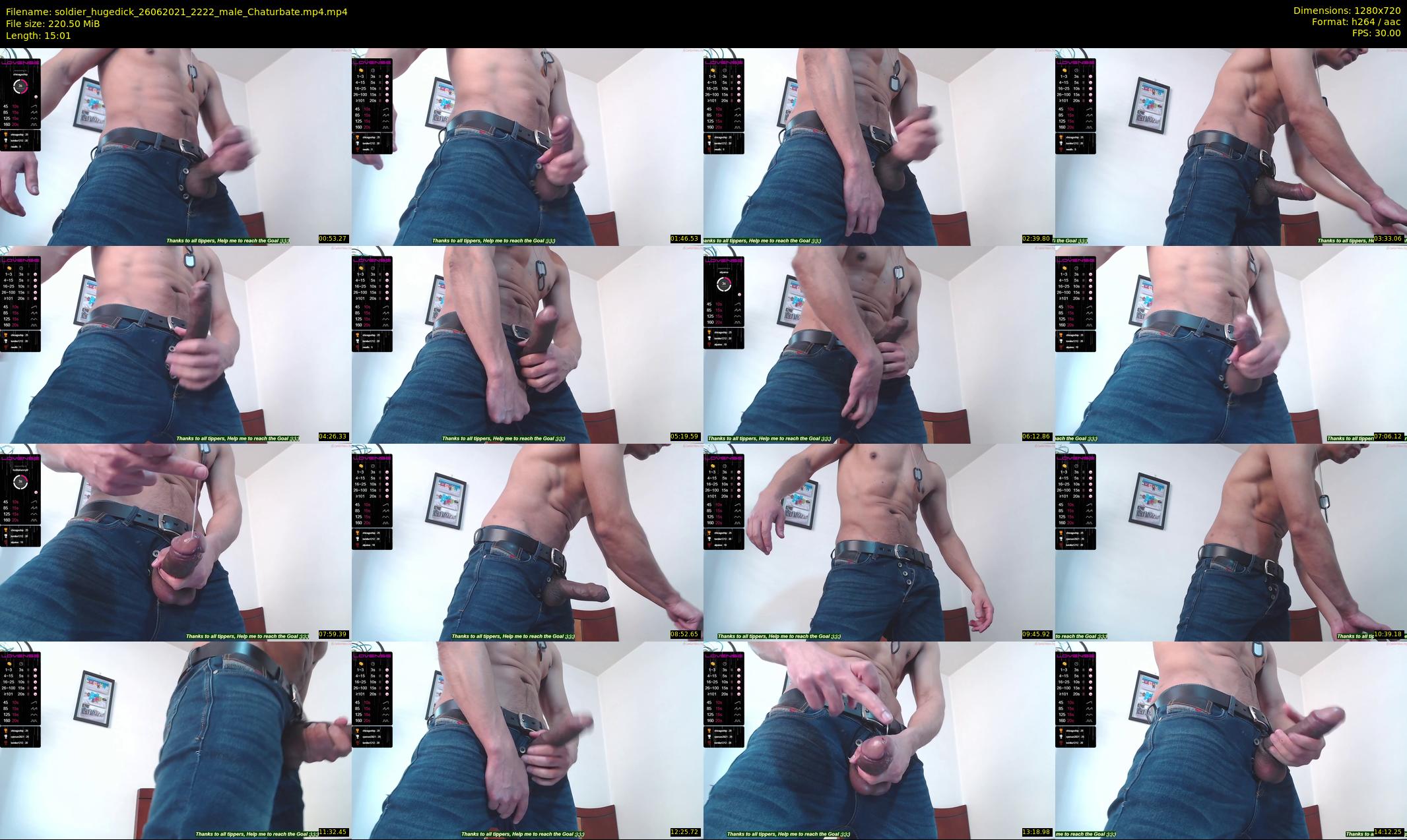 soldier_hugedick — 16 minute Chaturbate male cam show recording, 720p, Jun 26, 2021