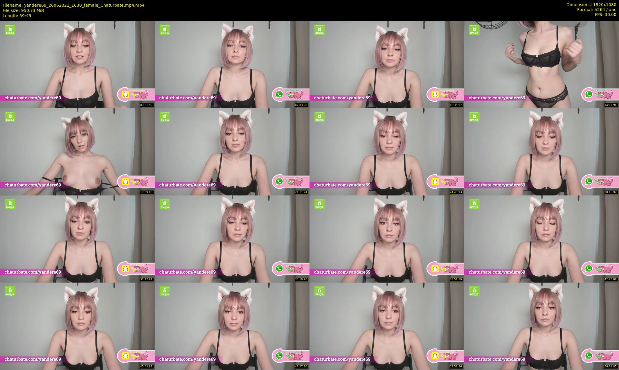 yandere69 — 60 minute Chaturbate female cam show recording, 1080p, Jun 26, 2021