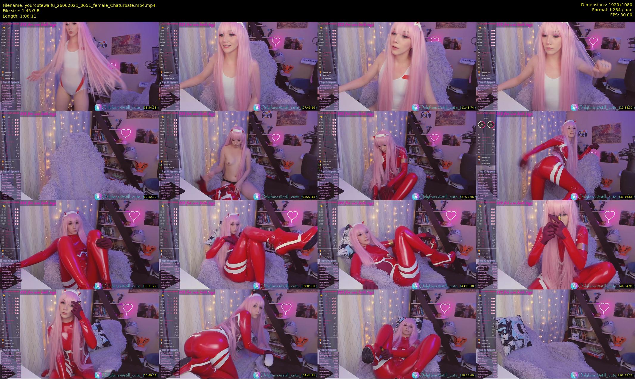 yourcutewaifu — 67 minute Chaturbate female cam show recording, 1080p, Jun 26, 2021