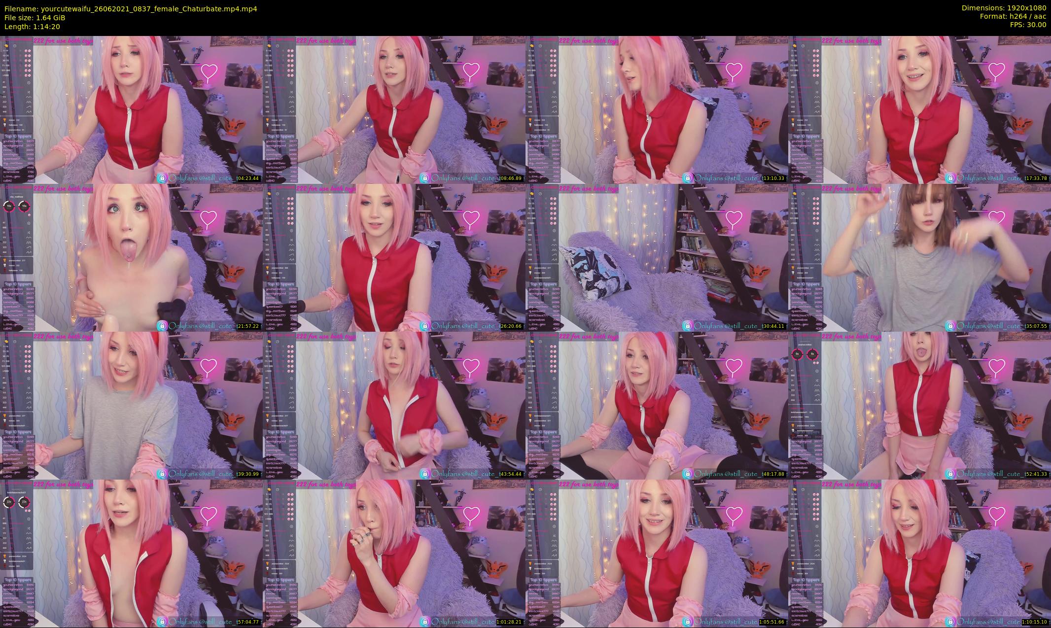 yourcutewaifu — 75 minute Chaturbate female cam show recording, 1080p, Jun 26, 2021