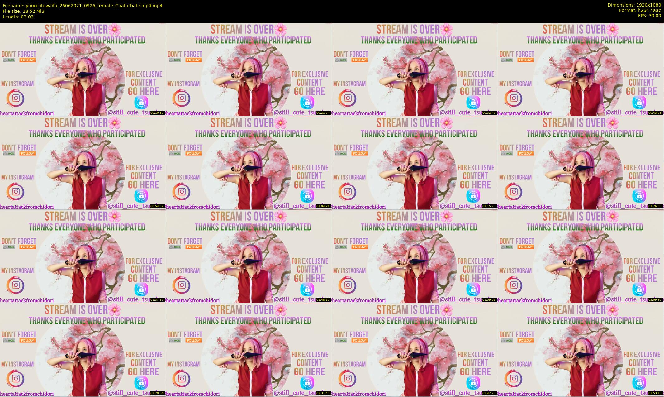 yourcutewaifu — 4 minute Chaturbate female cam show recording, 1080p, Jun 26, 2021