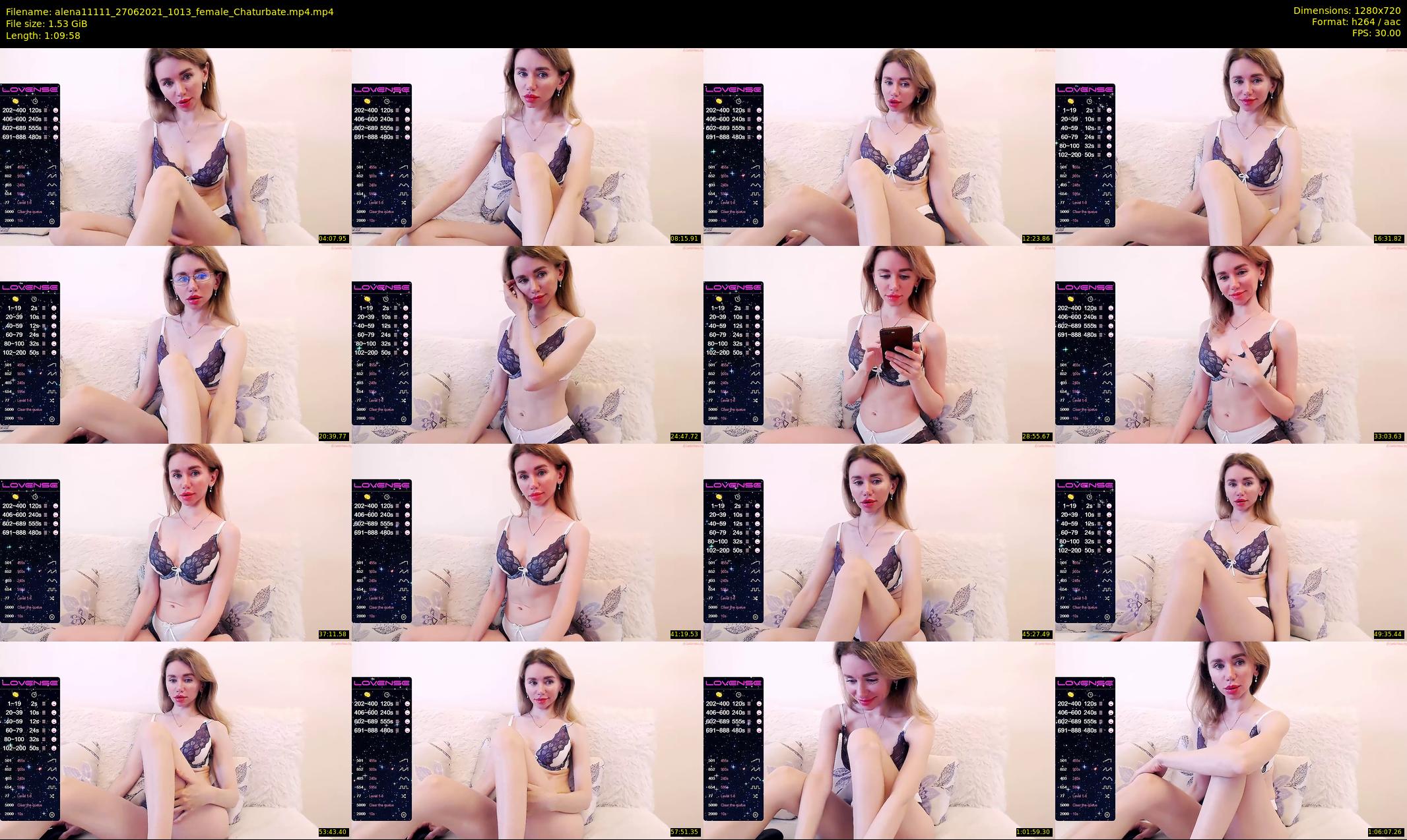alena11111 — 70 minute Chaturbate female cam show recording, 720p, Jun 27, 2021