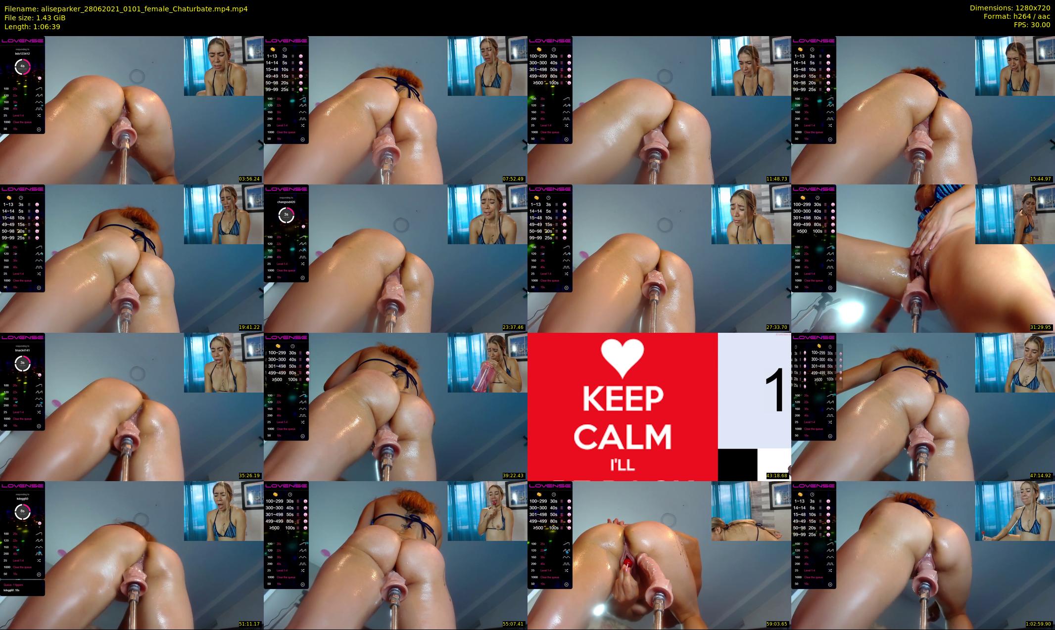 aliseparker — 67 minute Chaturbate female cam show recording, 720p, Jun 28, 2021