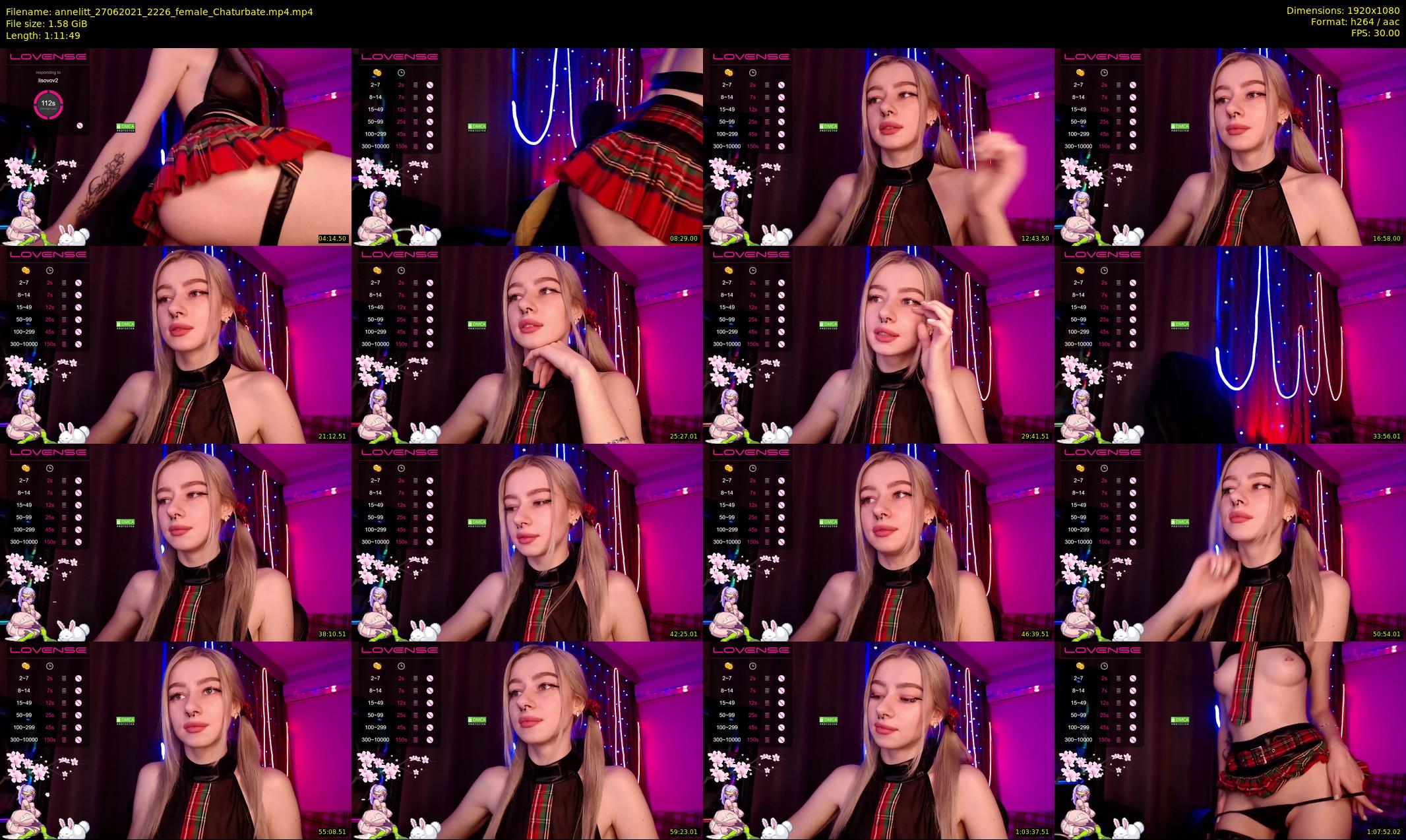 annelitt — 72 minute Chaturbate female cam show recording, 1080p, Jun 27, 2021