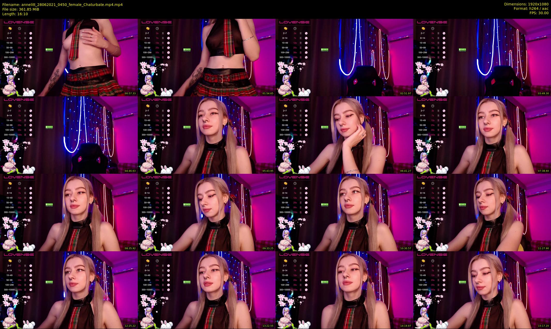 annelitt — 17 minute Chaturbate female cam show recording, 1080p, Jun 28, 2021