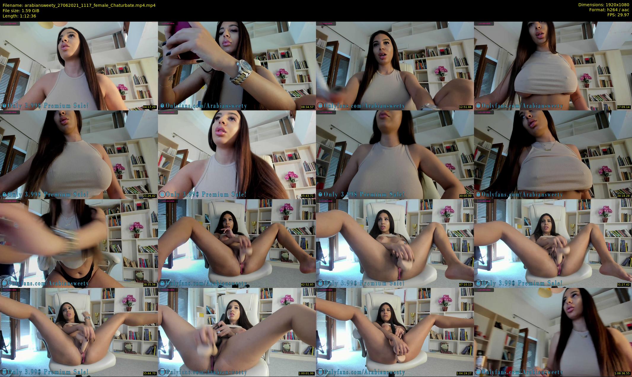 arabiansweety — 73 minute Chaturbate female cam show recording, 1080p, Jun 27, 2021