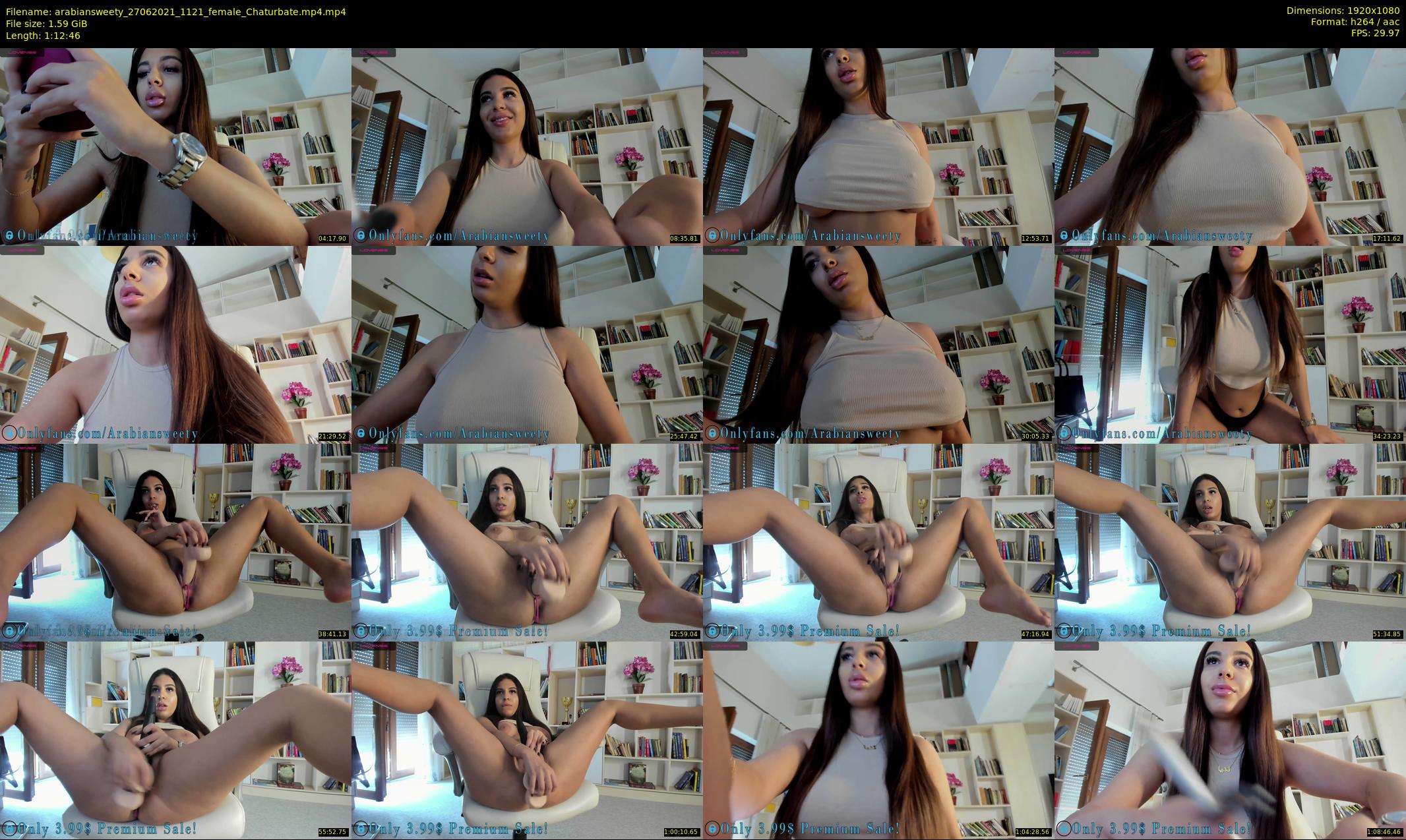 arabiansweety — 73 minute Chaturbate female cam show recording, 1080p, Jun 27, 2021