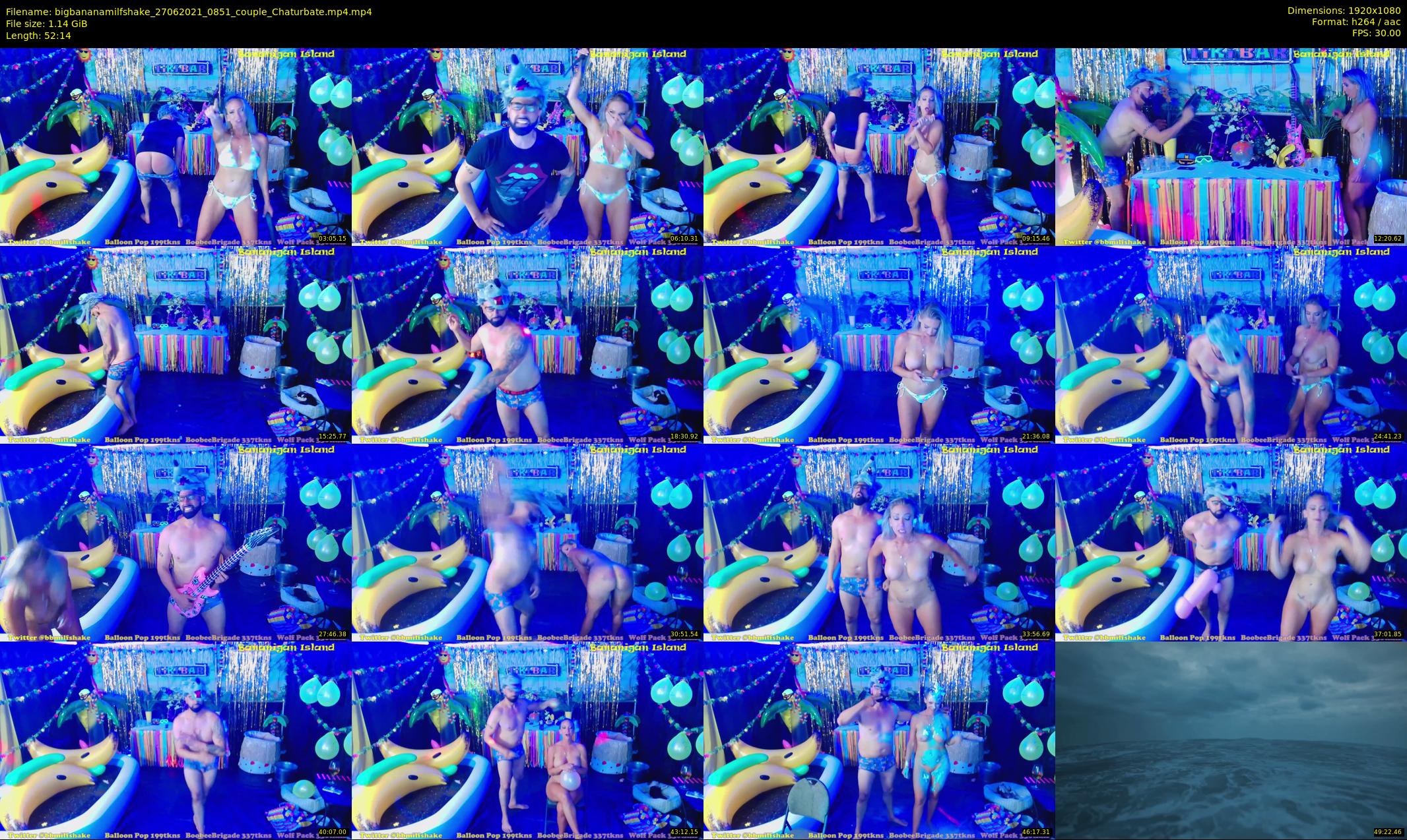 bigbananamilfshake — 53 minute Chaturbate couple cam show recording, 1080p, Jun 27, 2021