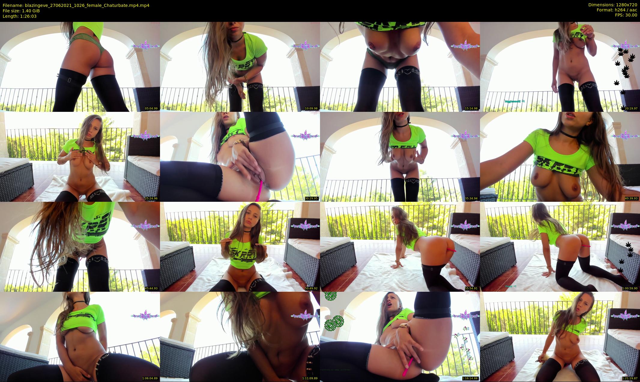 blazingeve — 87 minute Chaturbate female cam show recording, 720p, Jun 27, 2021