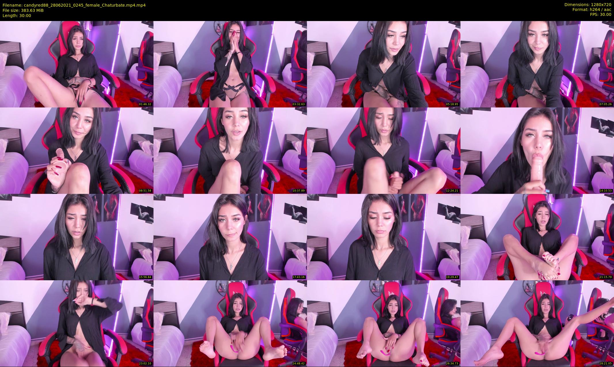 candyred88 — 30 minute Chaturbate female cam show recording, 720p, Jun 28, 2021