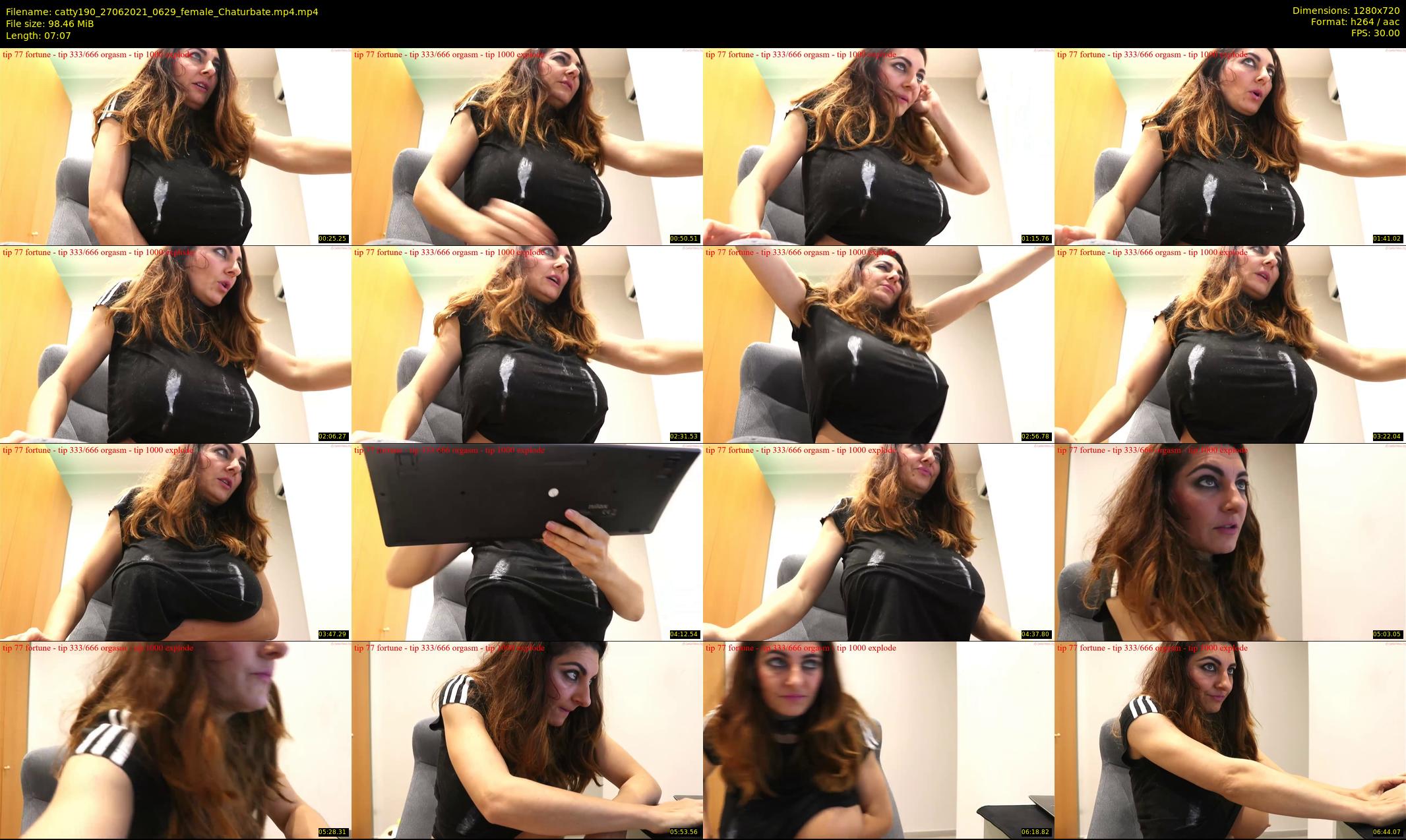 catty190 — 8 minute Chaturbate female cam show recording, 720p, Jun 27, 2021