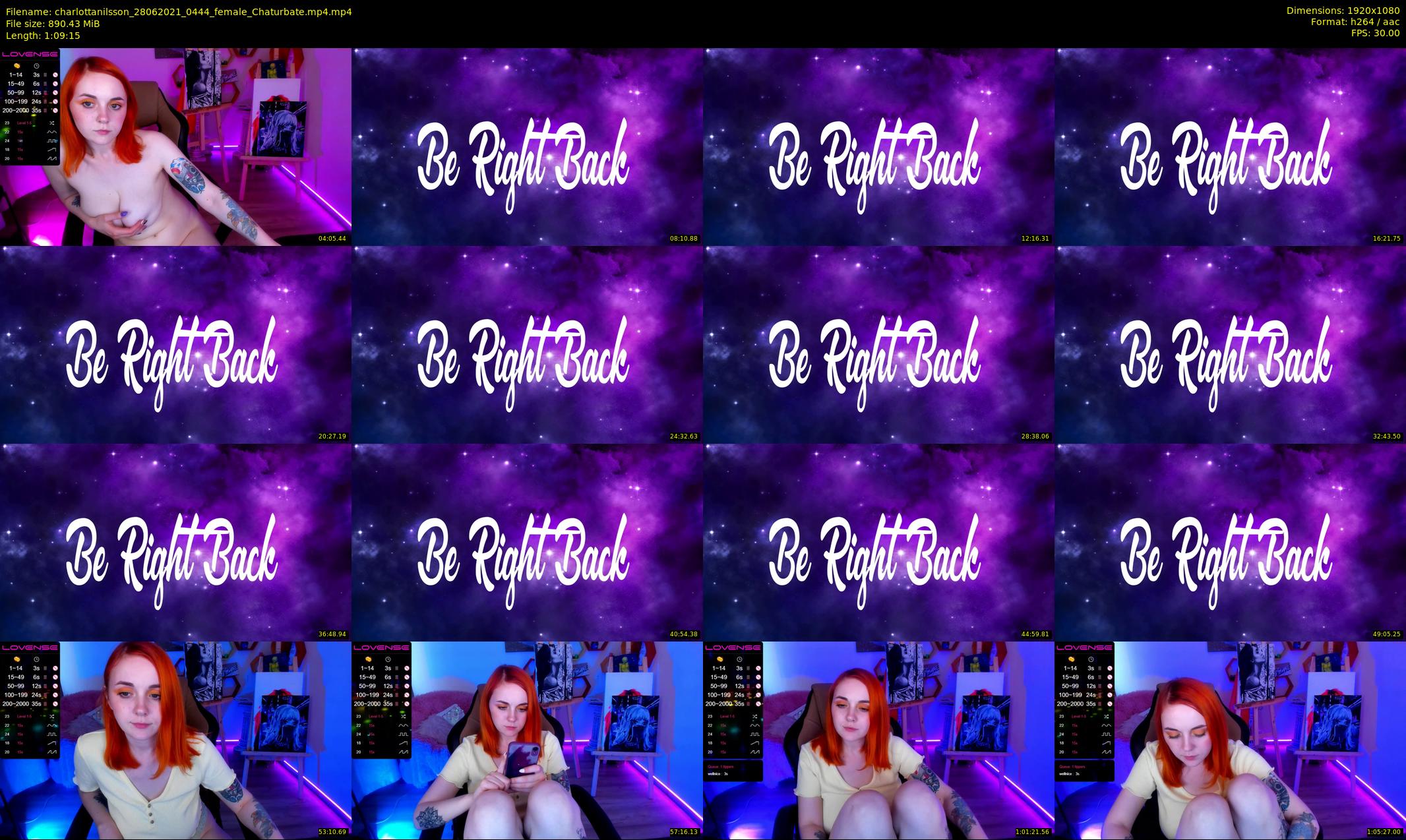 charlottanilsson — 70 minute Chaturbate female cam show recording, 1080p, Jun 28, 2021