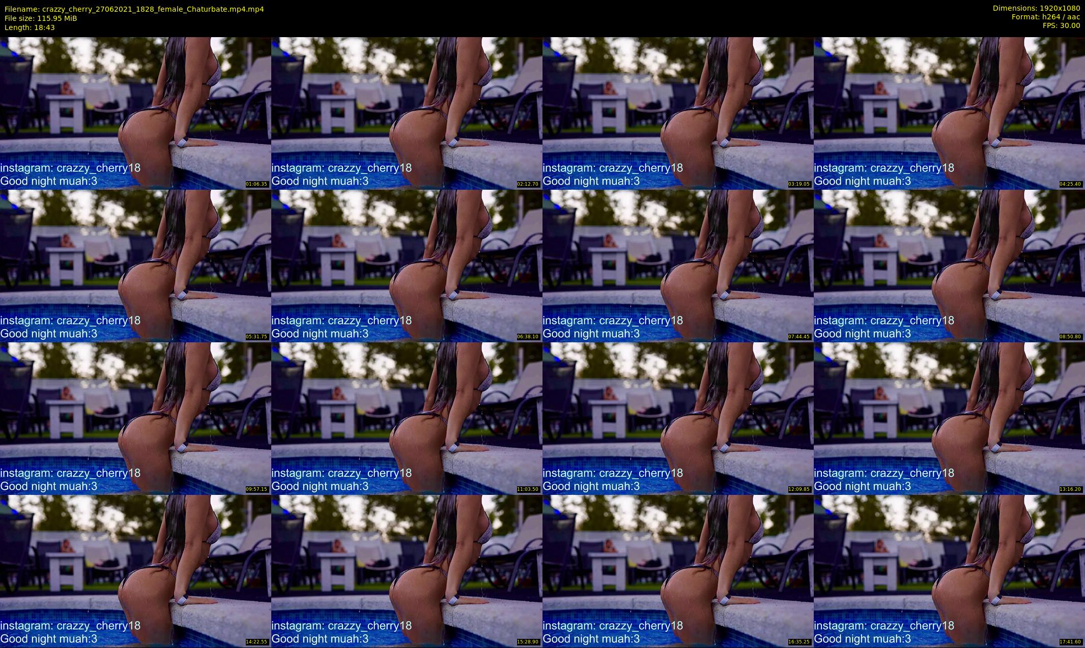 crazzy_cherry — 19 minute Chaturbate female cam show recording, 1080p, Jun 27, 2021