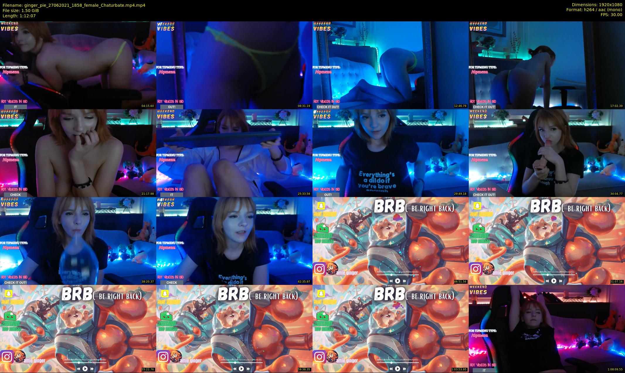 ginger_pie — 73 minute Chaturbate female cam show recording, 1080p, Jun 27, 2021