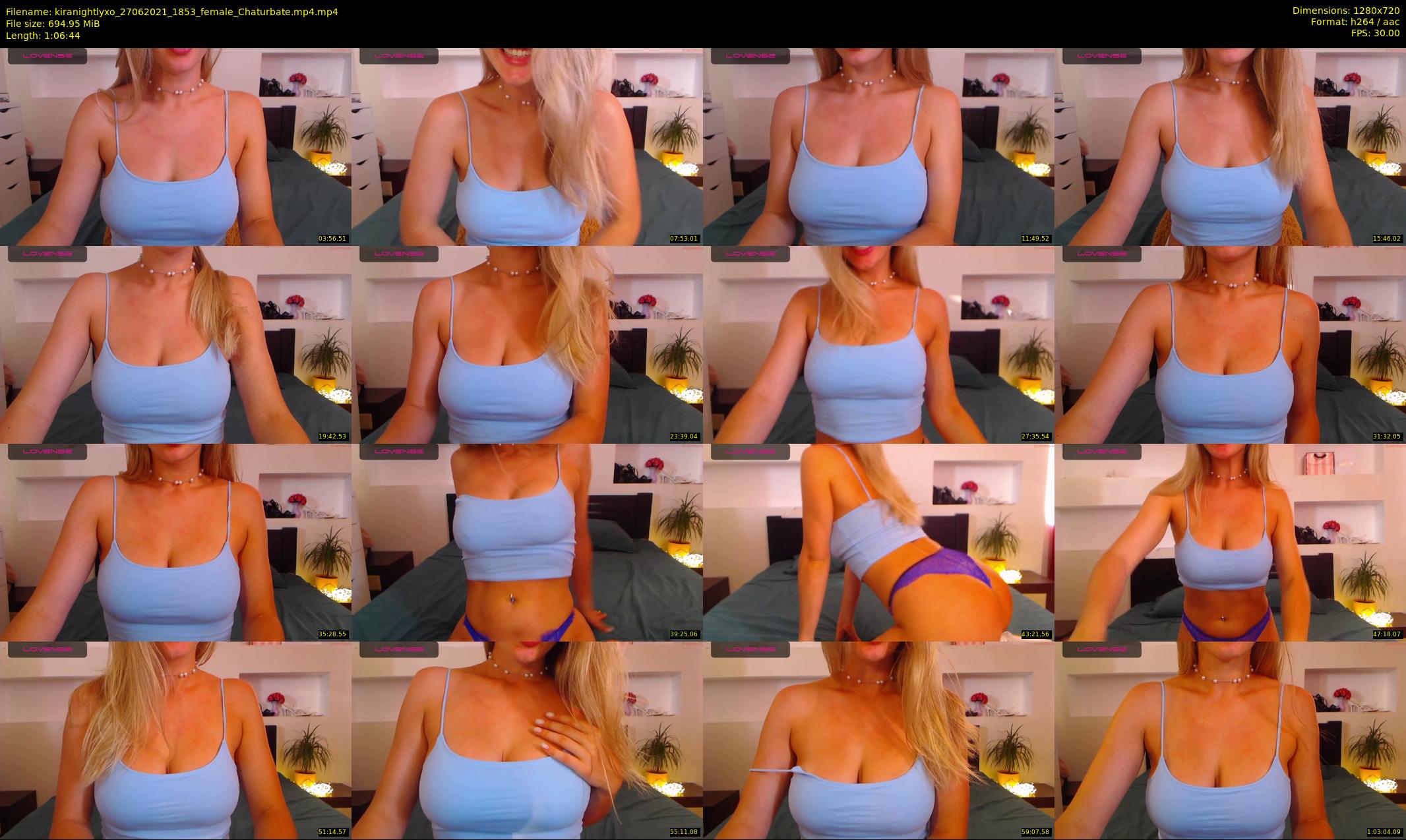kiranightlyxo — 67 minute Chaturbate female cam show recording, 720p, Jun 27, 2021