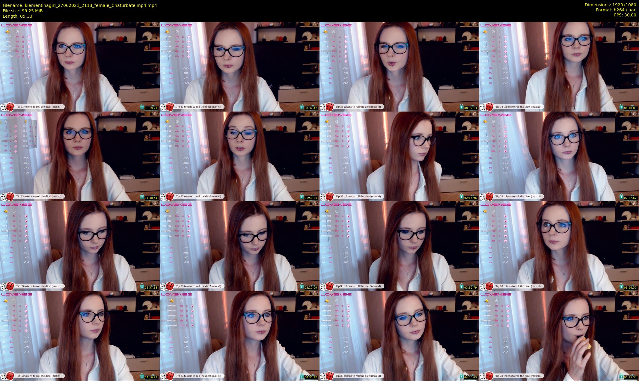 klementinagirl — 6 minute Chaturbate female cam show recording, 1080p, Jun 27, 2021