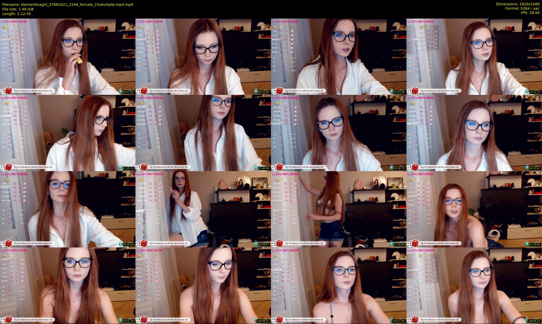 klementinagirl — 73 minute Chaturbate female cam show recording, 1080p, Jun 27, 2021