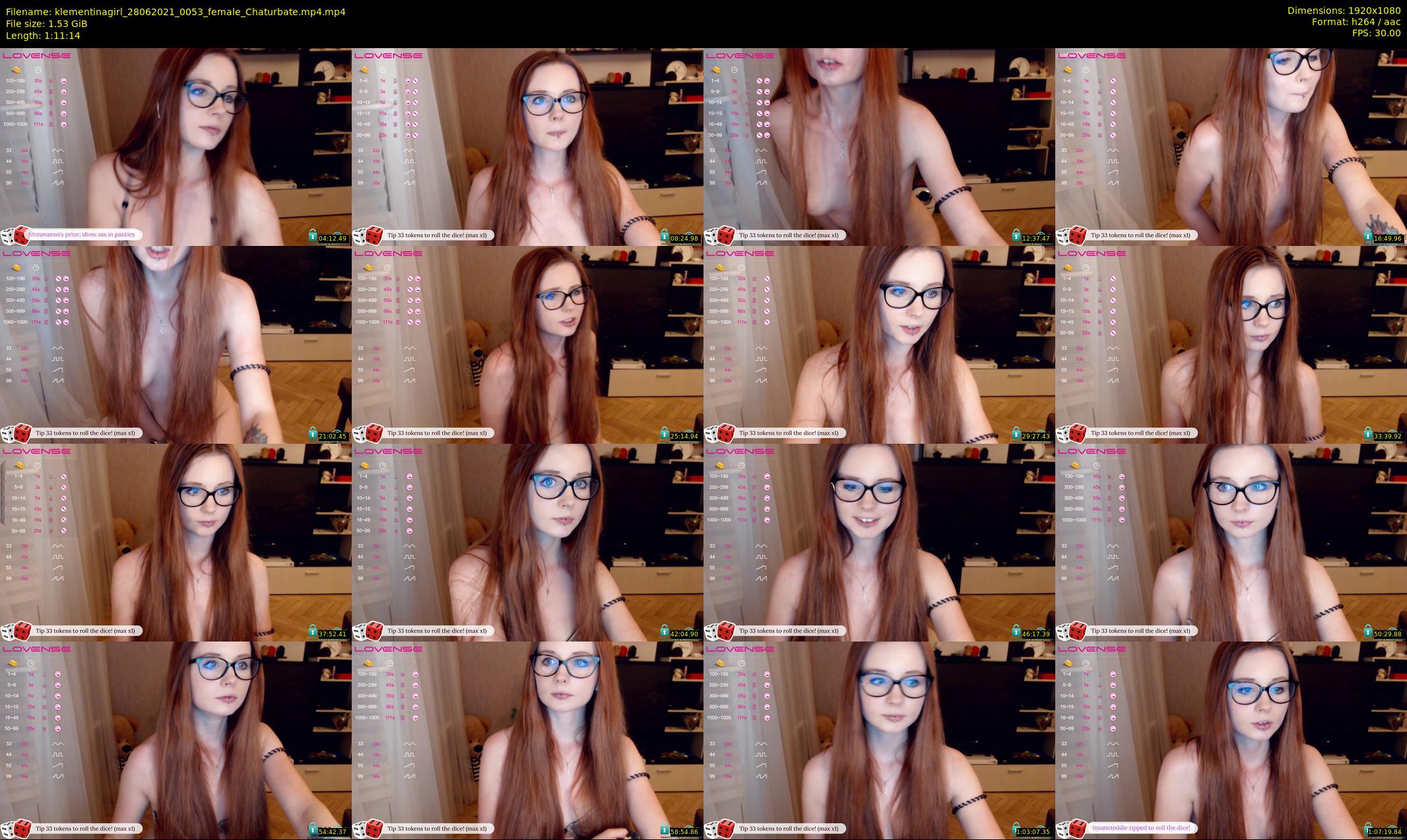 klementinagirl — 72 minute Chaturbate female cam show recording, 1080p, Jun 28, 2021