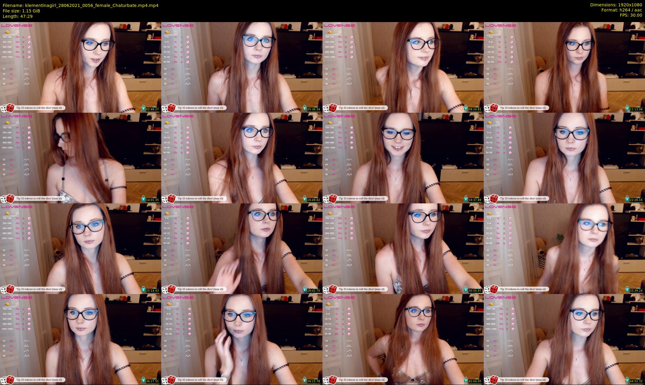 klementinagirl — 48 minute Chaturbate female cam show recording, 1080p, Jun 28, 2021
