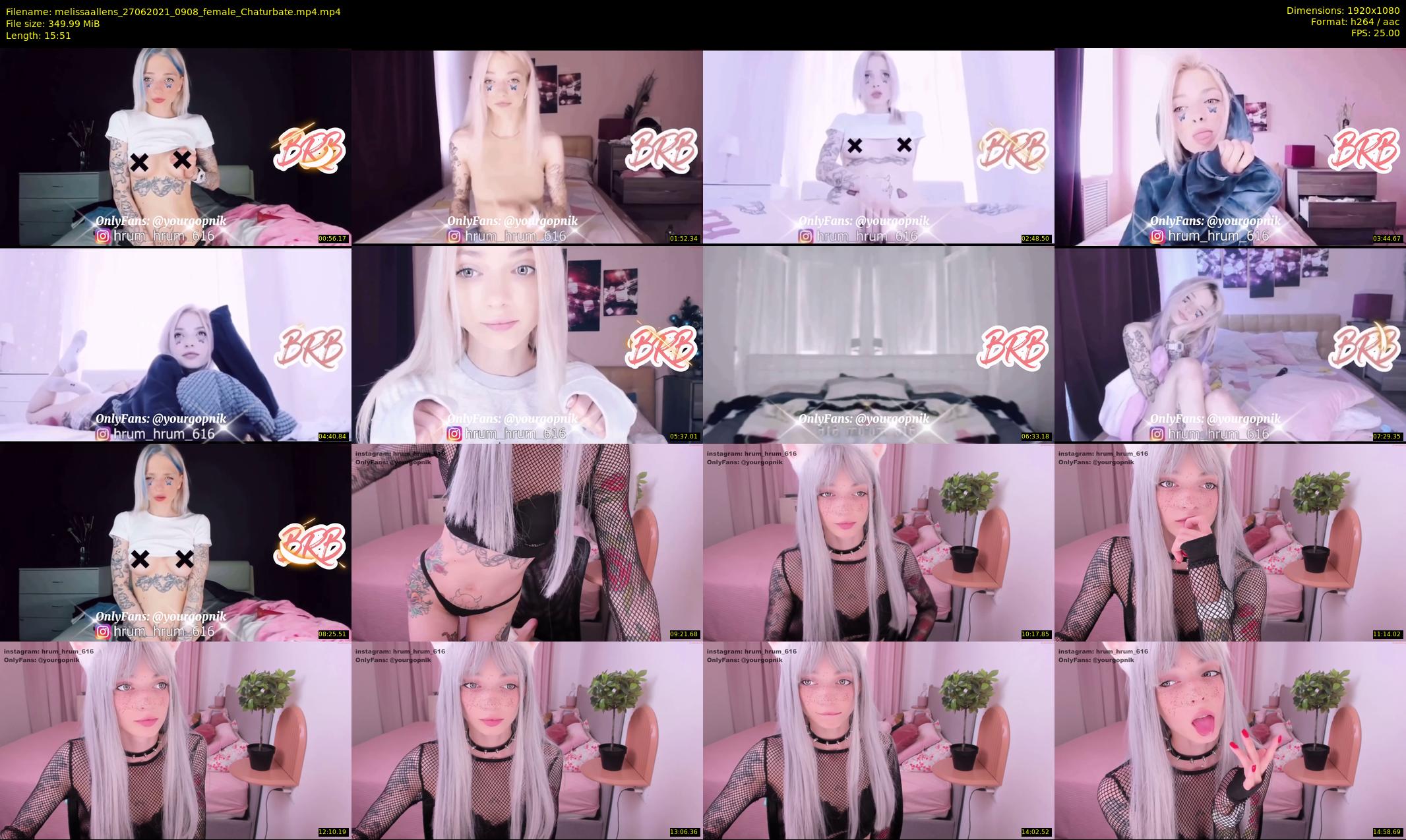 melissaallens — 16 minute Chaturbate female cam show recording, 1080p, Jun 27, 2021
