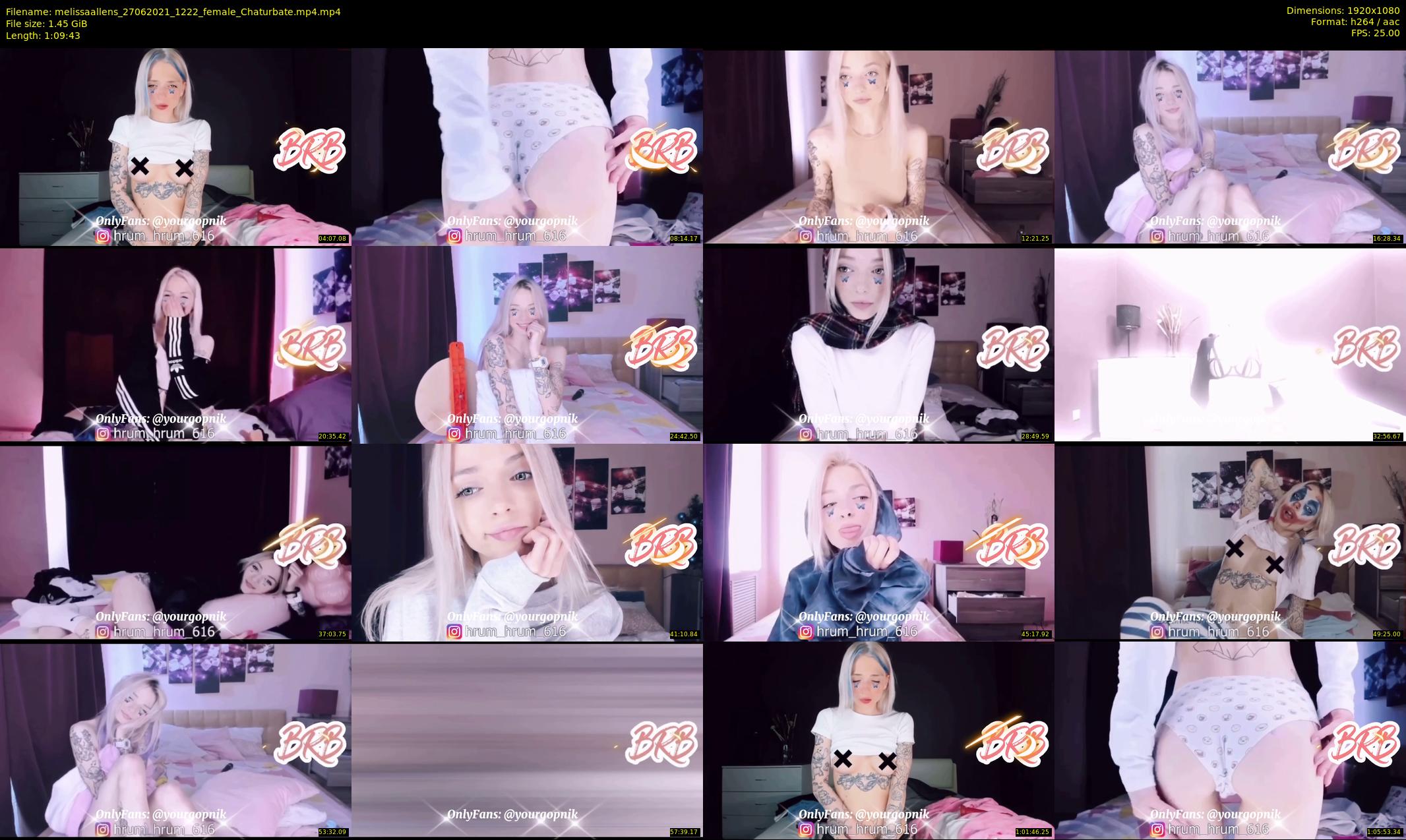 melissaallens — 70 minute Chaturbate female cam show recording, 1080p, Jun 27, 2021
