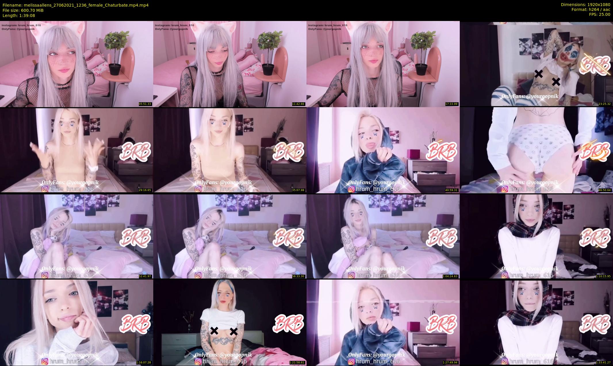 melissaallens — 100 minute Chaturbate female cam show recording, 1080p, Jun 27, 2021