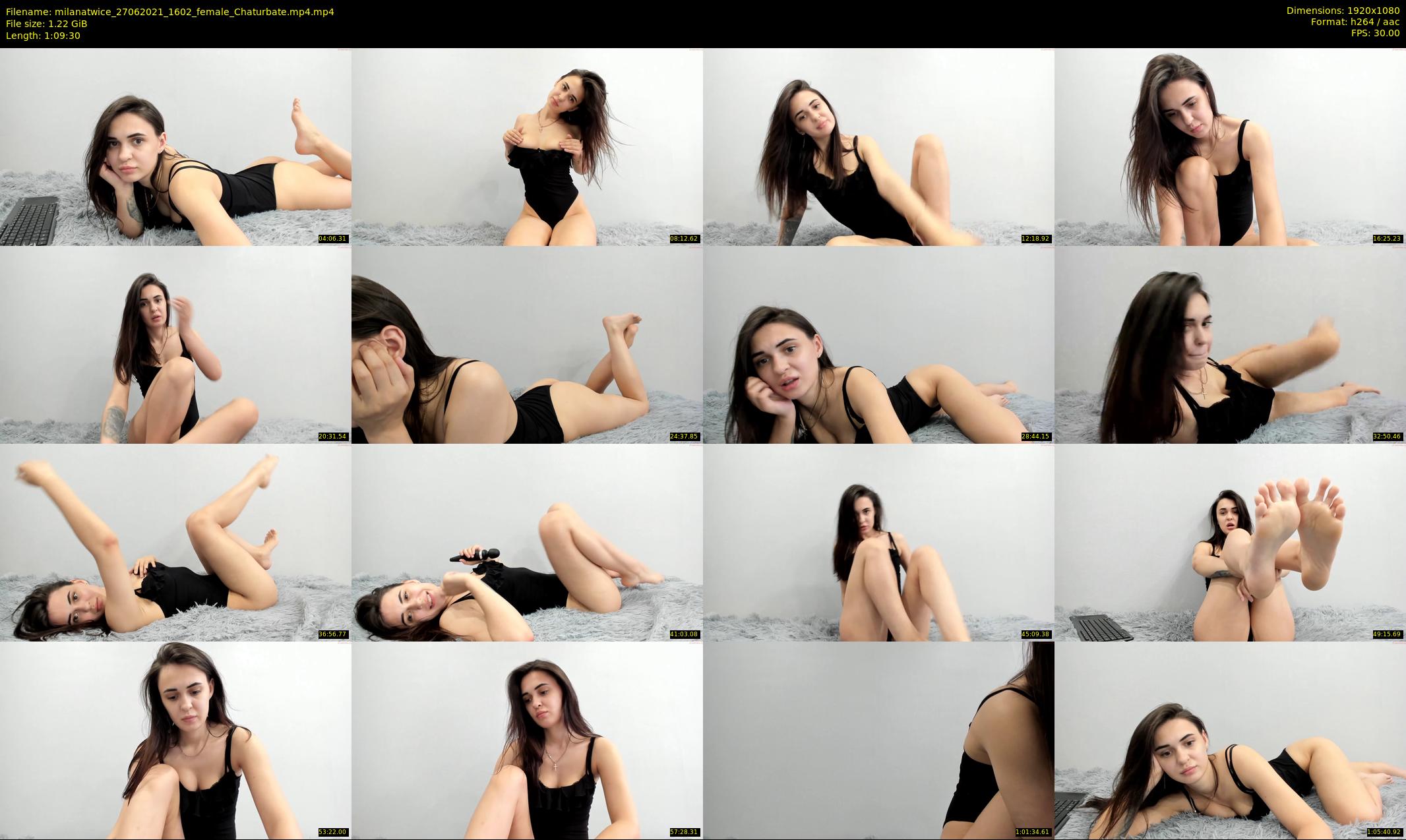 milanatwice — 70 minute Chaturbate female cam show recording, 1080p, Jun 27, 2021