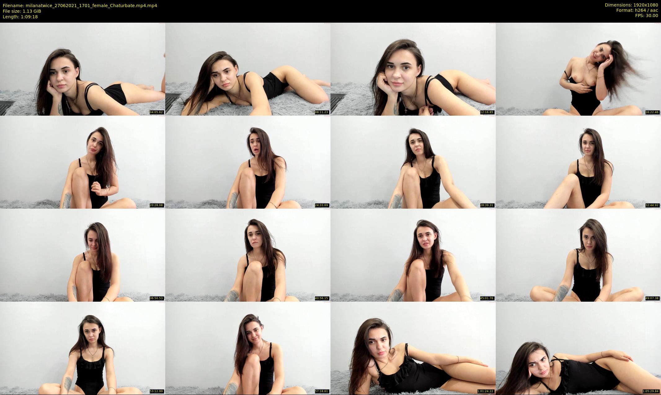 milanatwice — 70 minute Chaturbate female cam show recording, 1080p, Jun 27, 2021