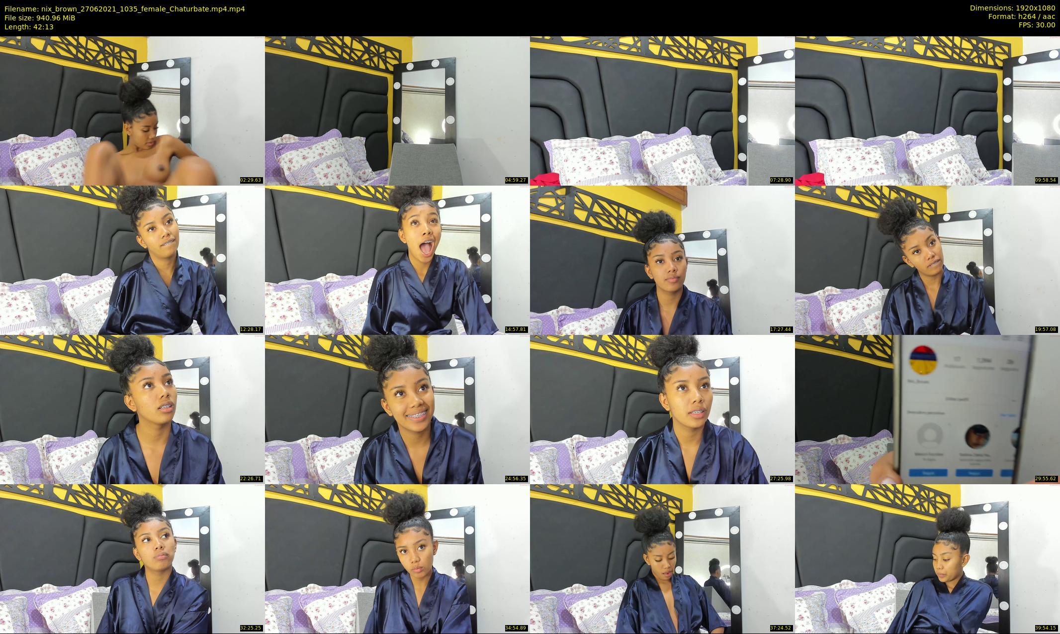 nix_brown — 43 minute Chaturbate female cam show recording, 1080p, Jun 27, 2021