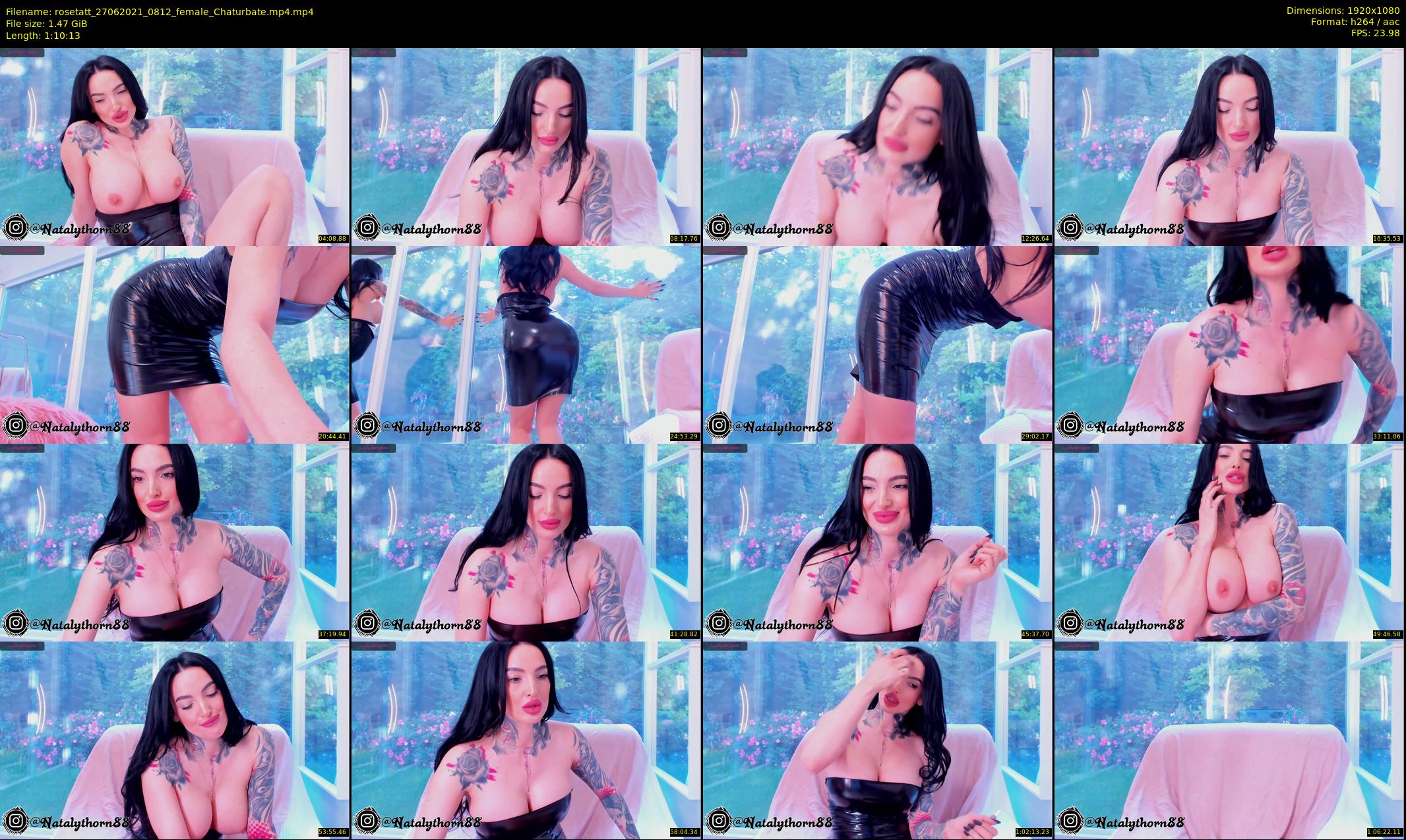 rosetatt — 71 minute Chaturbate female cam show recording, 1080p, Jun 27, 2021
