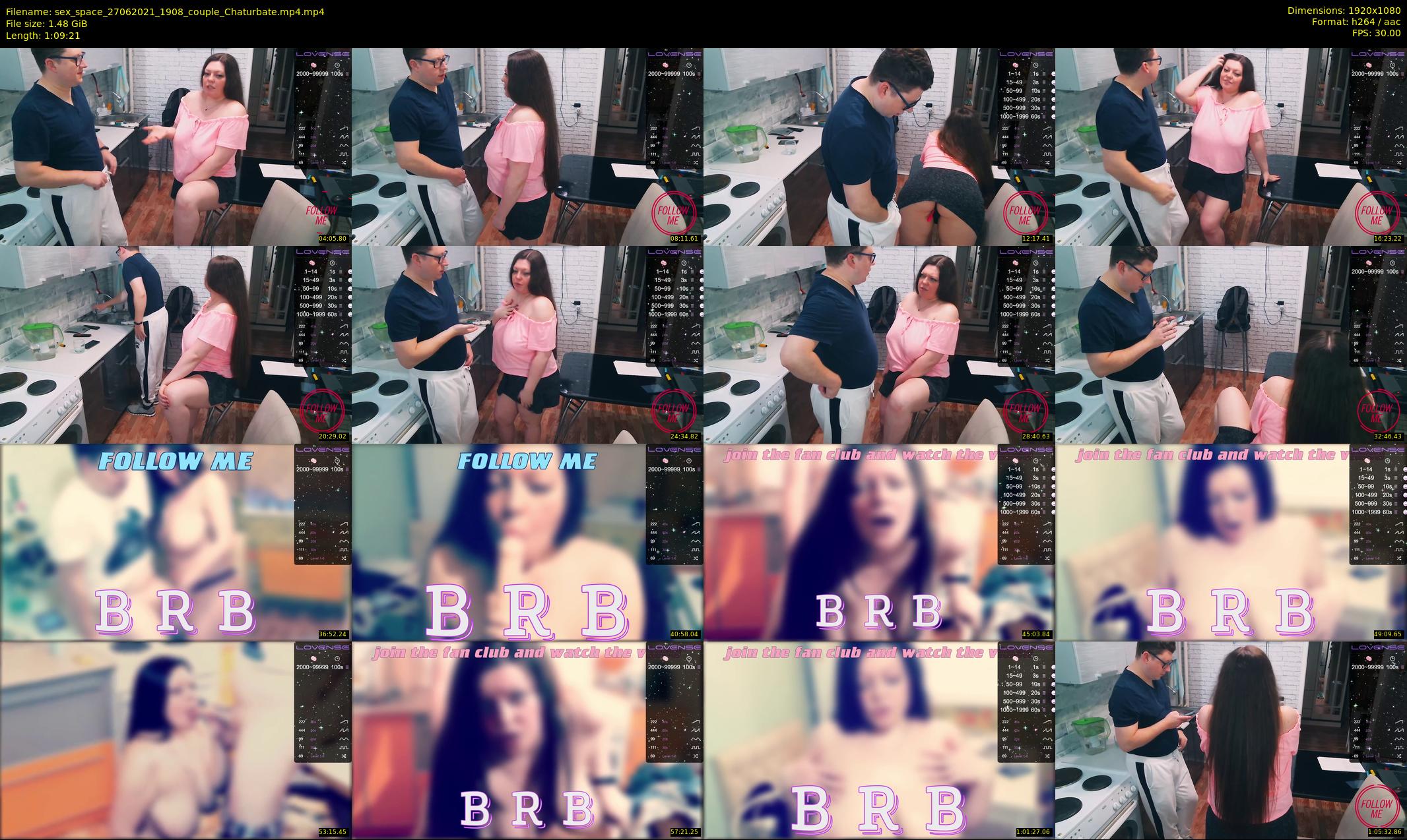 sex_space — 70 minute Chaturbate couple cam show recording, 1080p, Jun 27, 2021