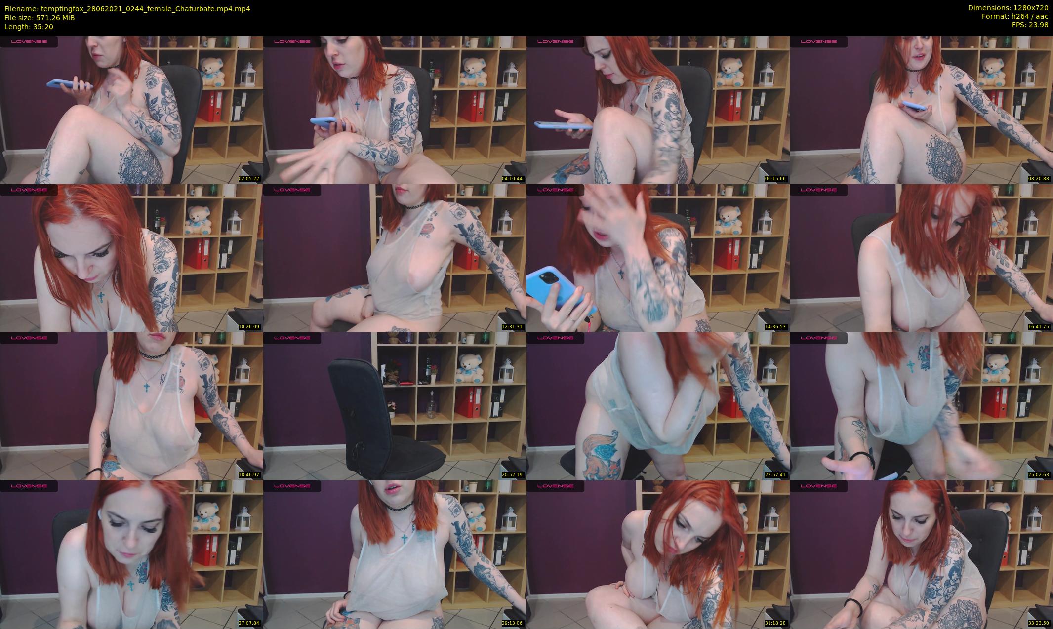 temptingfox — 36 minute Chaturbate female cam show recording, 720p, Jun 28, 2021