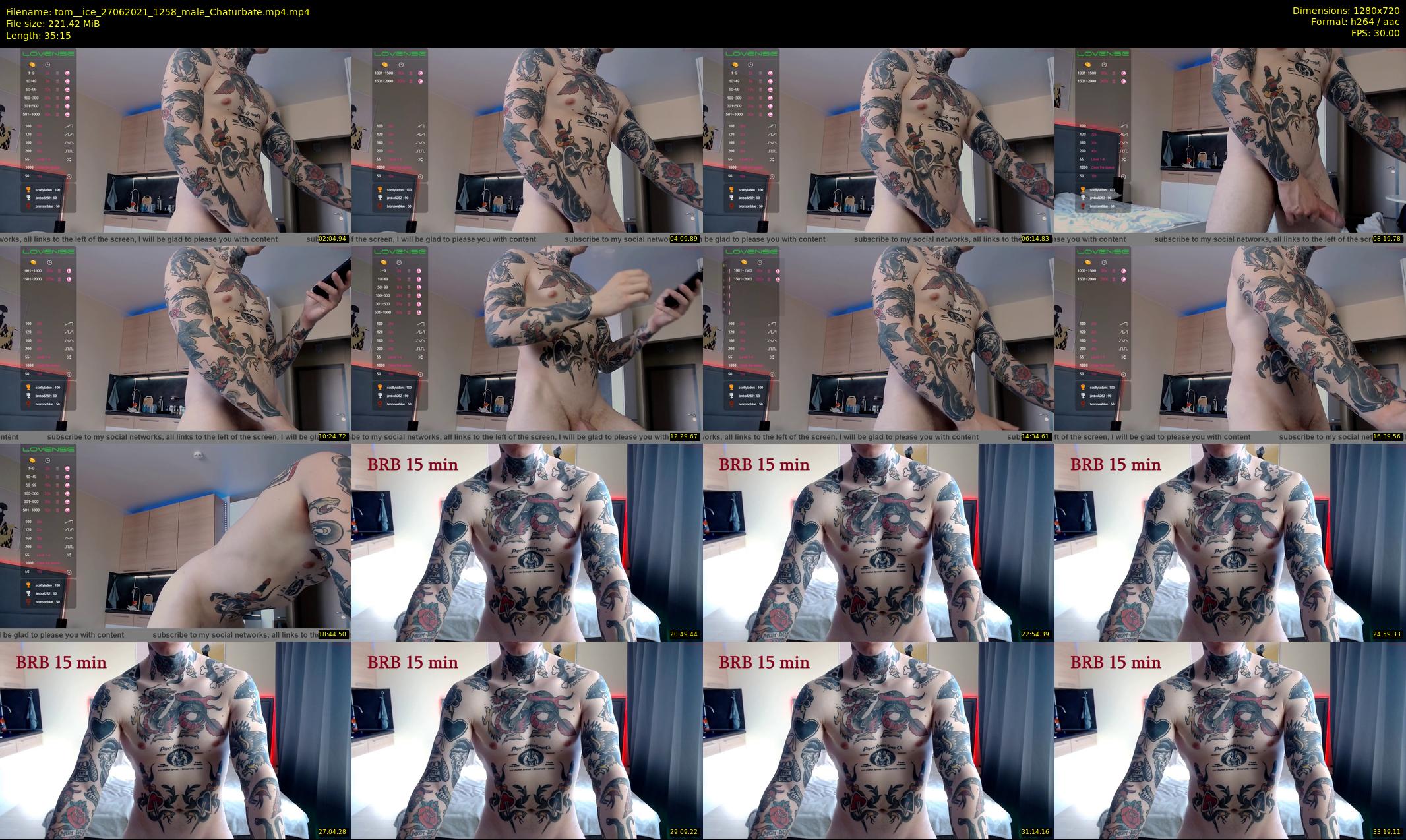 tom__ice — 36 minute Chaturbate male cam show recording, 720p, Jun 27, 2021
