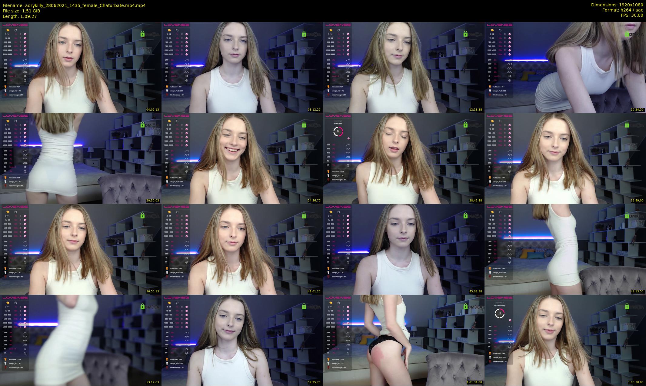 adrykilly — 70 minute Chaturbate female cam show recording, 1080p, Jun 28, 2021