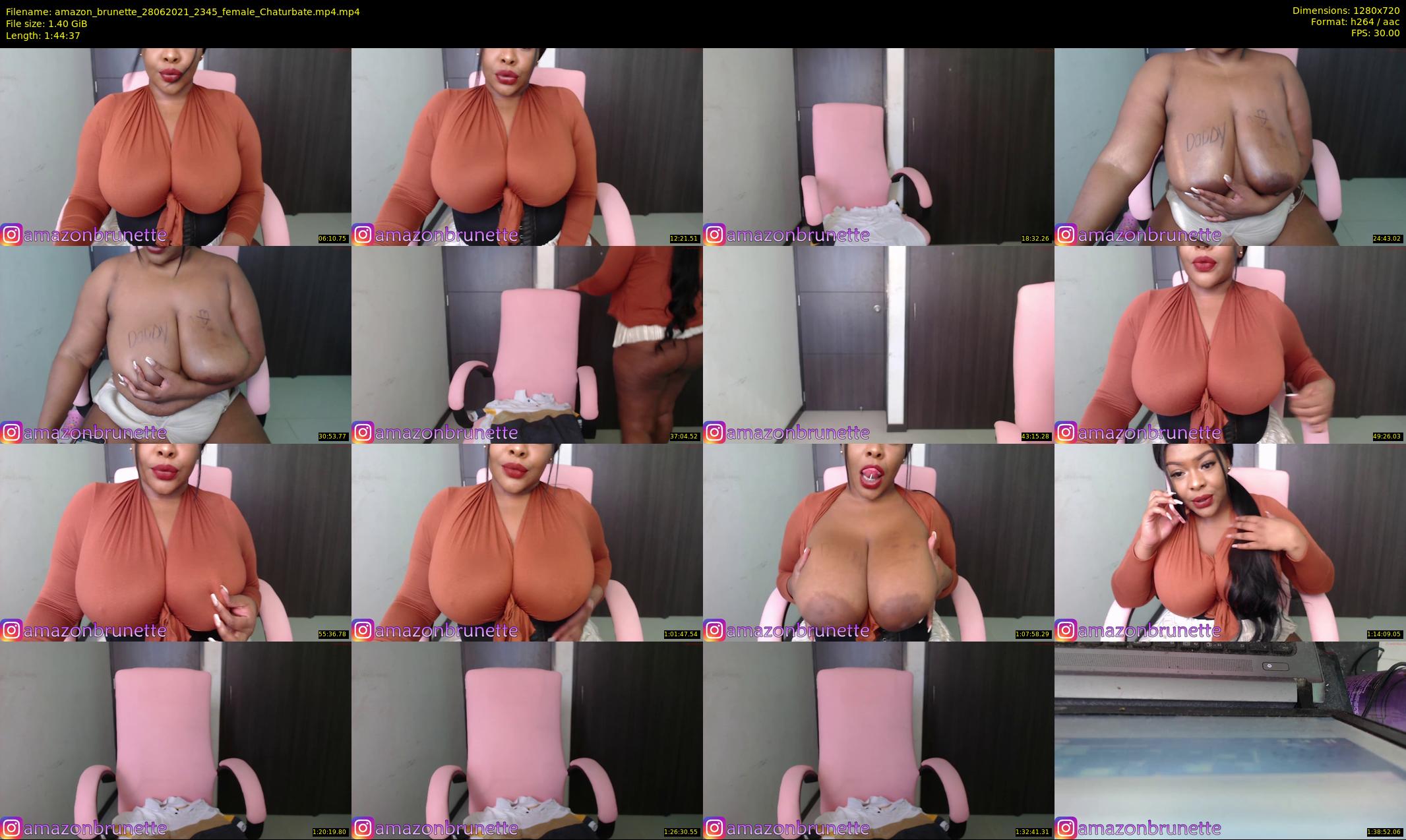 amazon_brunette — 105 minute Chaturbate female cam show recording, 720p, Jun 28, 2021