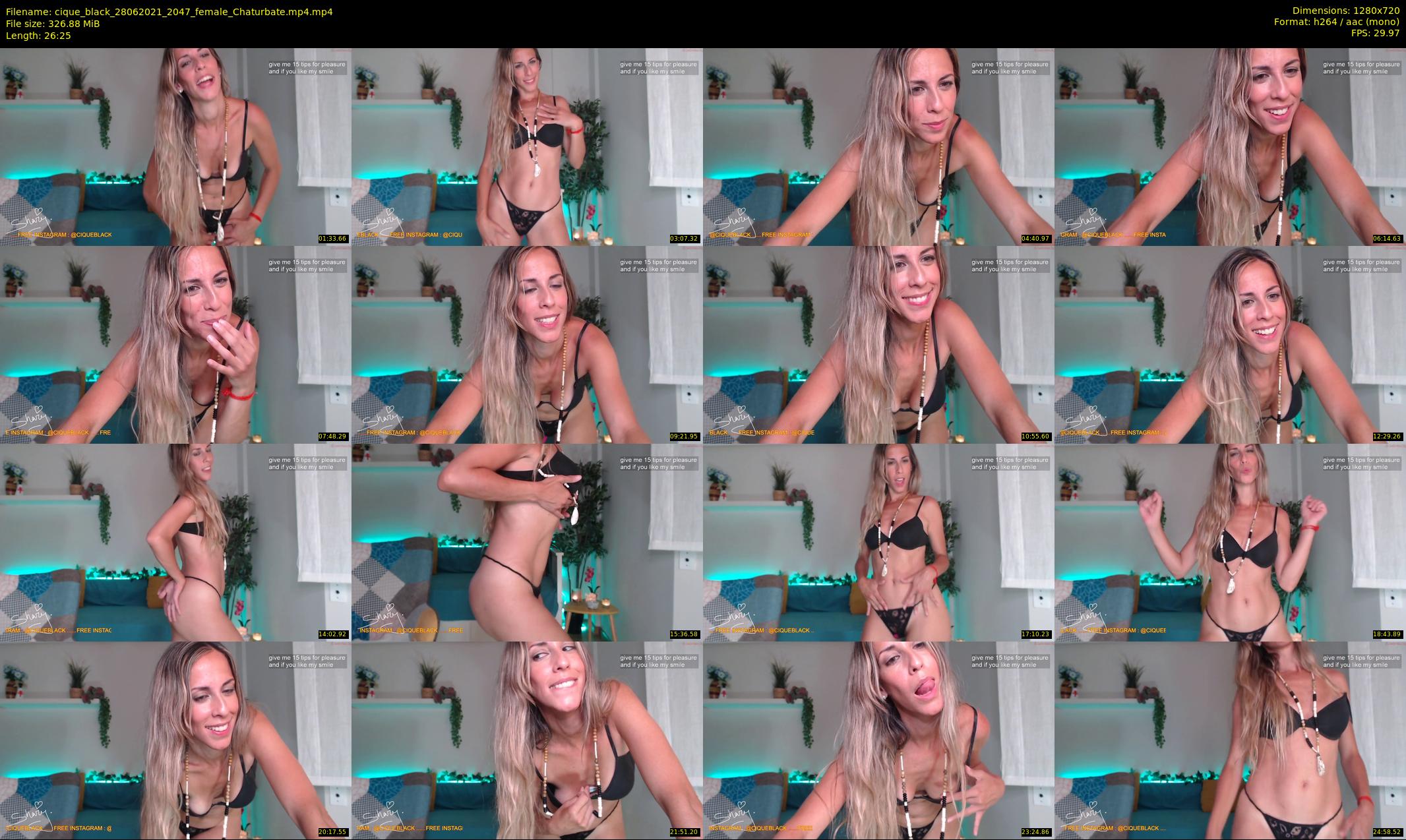 cique_black — 27 minute Chaturbate female cam show recording, 720p, Jun 28, 2021