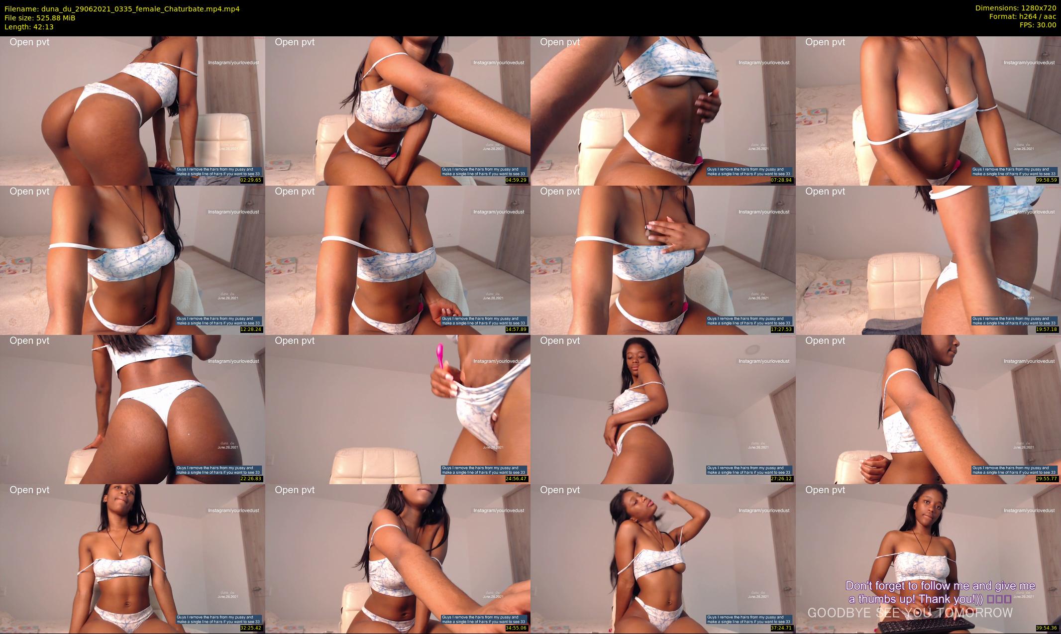 duna_du — 43 minute Chaturbate female cam show recording, 720p, Jun 29, 2021